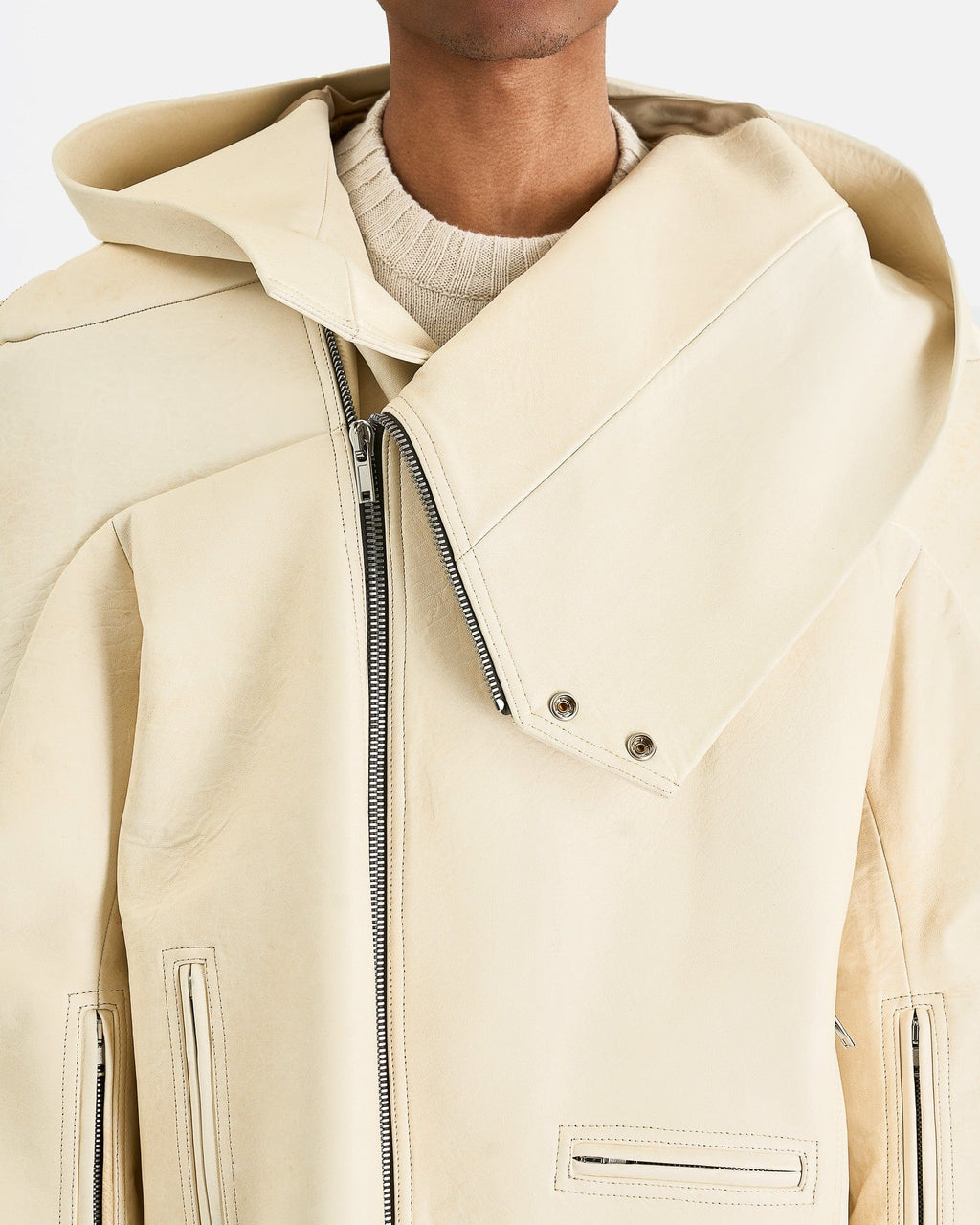 Оригінальна Hooded Stooges In Parchment Rick owens – збільшений вид