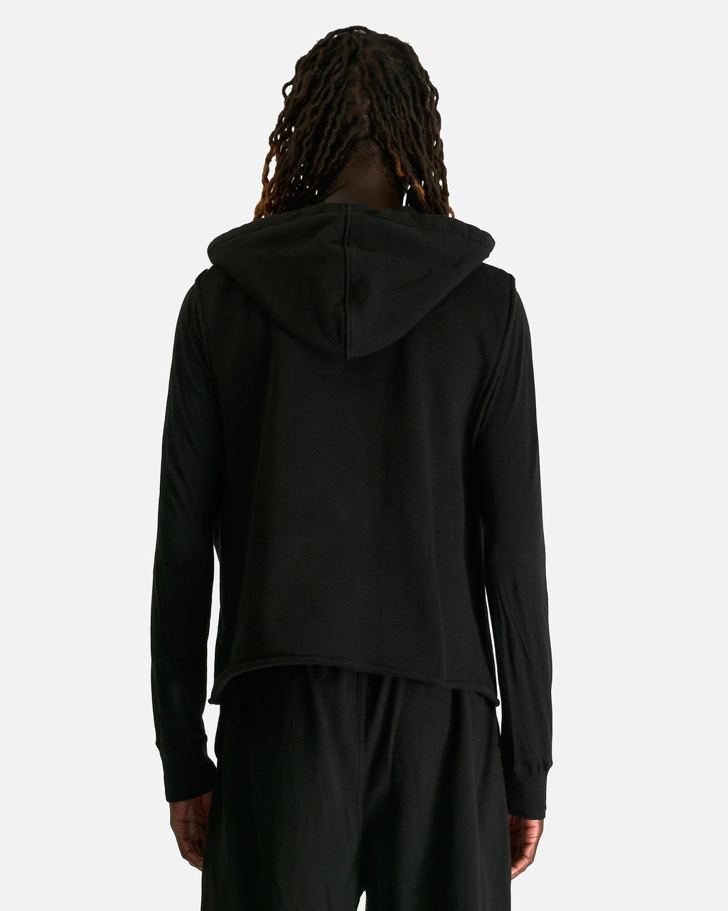 Hooded Tunic In Black Rick owens – Гарантія оригінальності – детальний вид