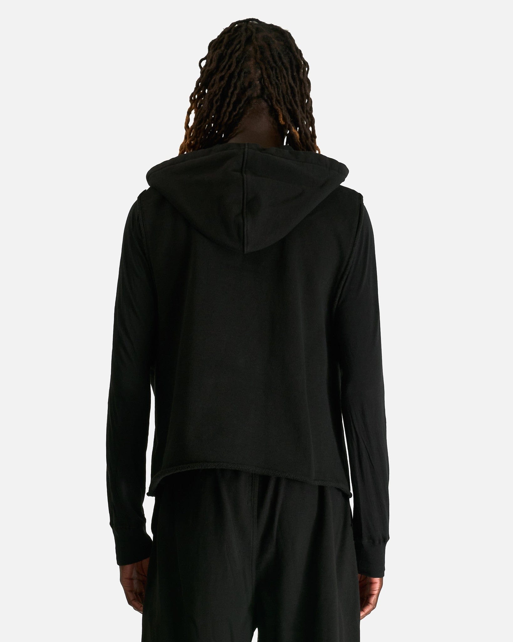 Hooded Tunic In Black Rick owens – Гарантія оригінальності – детальний вид