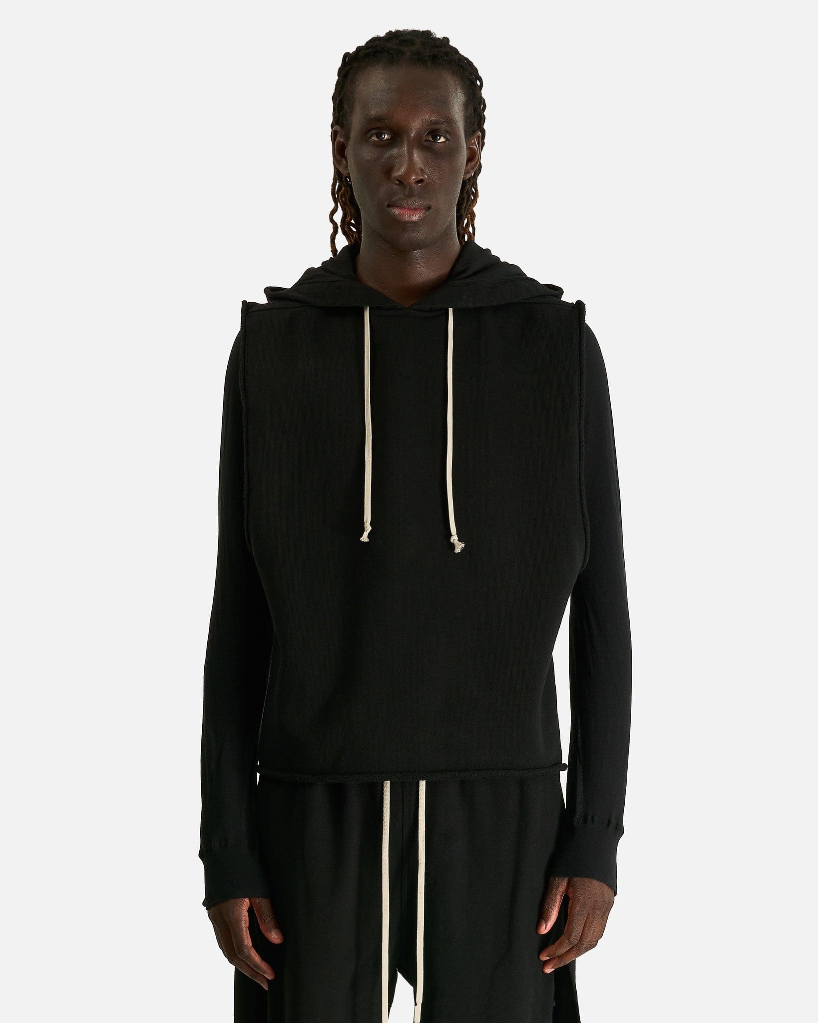 Hooded Tunic In Black Rick owens – Гарантія оригінальності – боковий вид