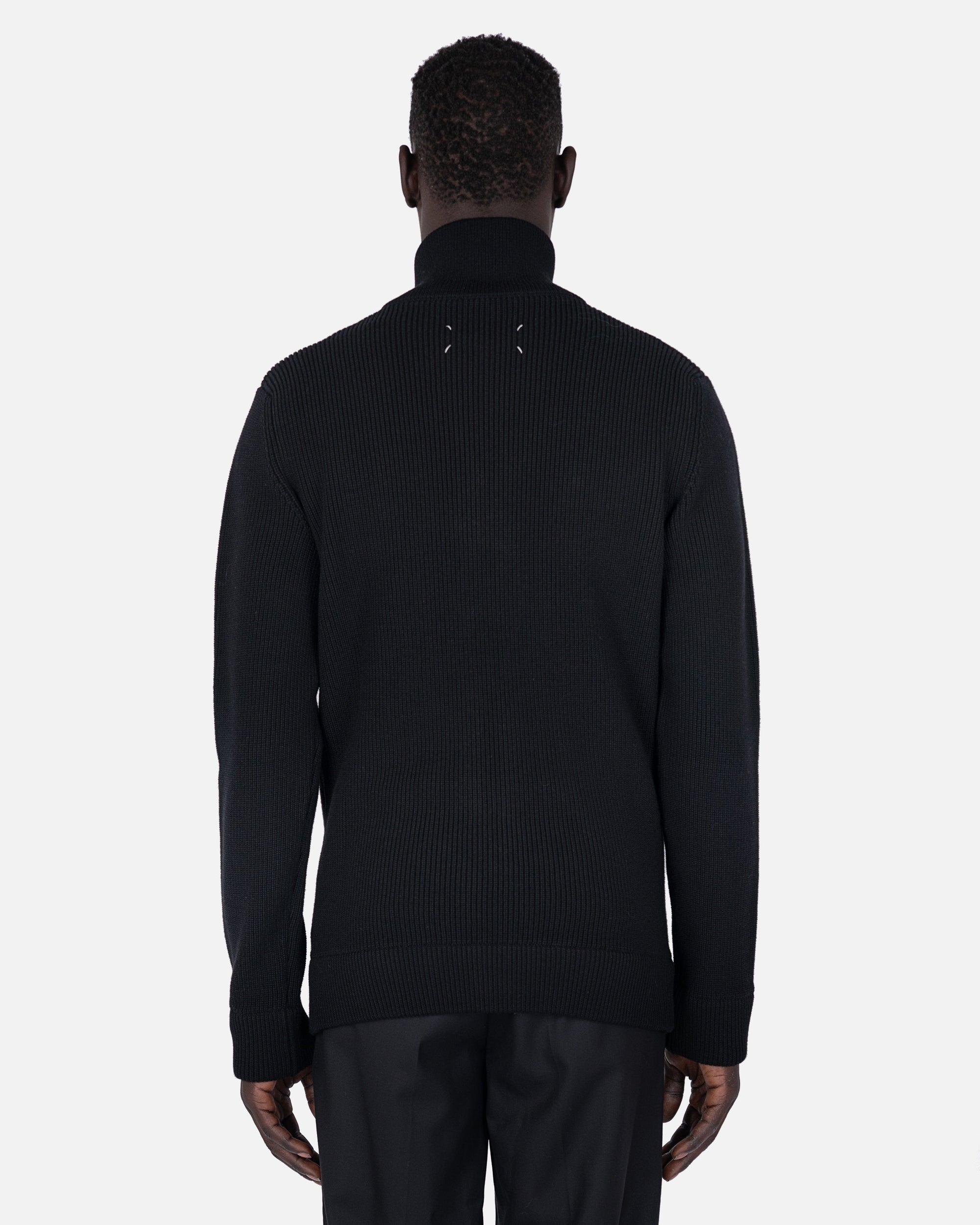 Icons Zip Cardigan In Black Maison margiela – Гарантія оригінальності – вид ззаду