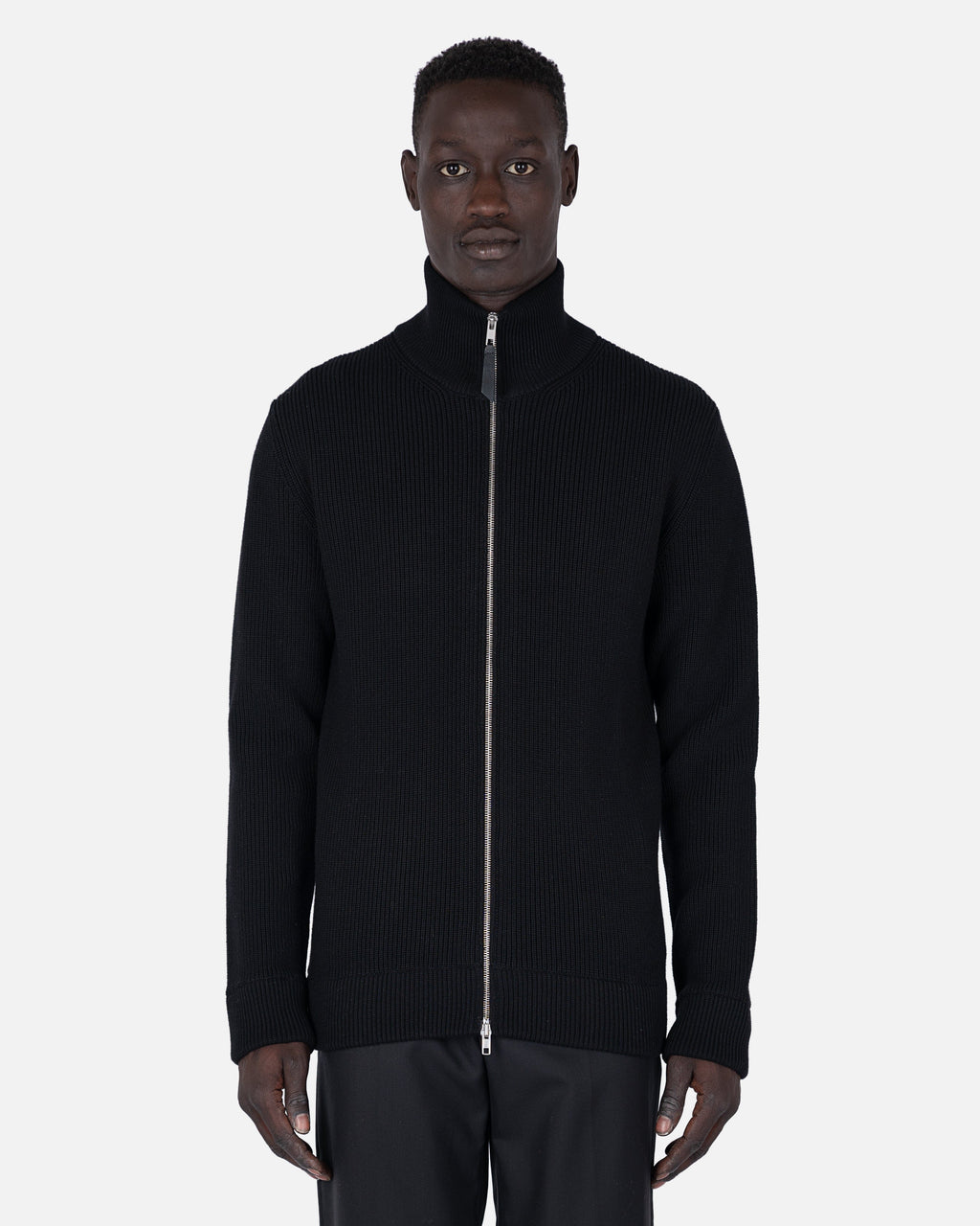 Icons Zip Cardigan In Black Maison margiela – Гарантія оригінальності – боковий вид