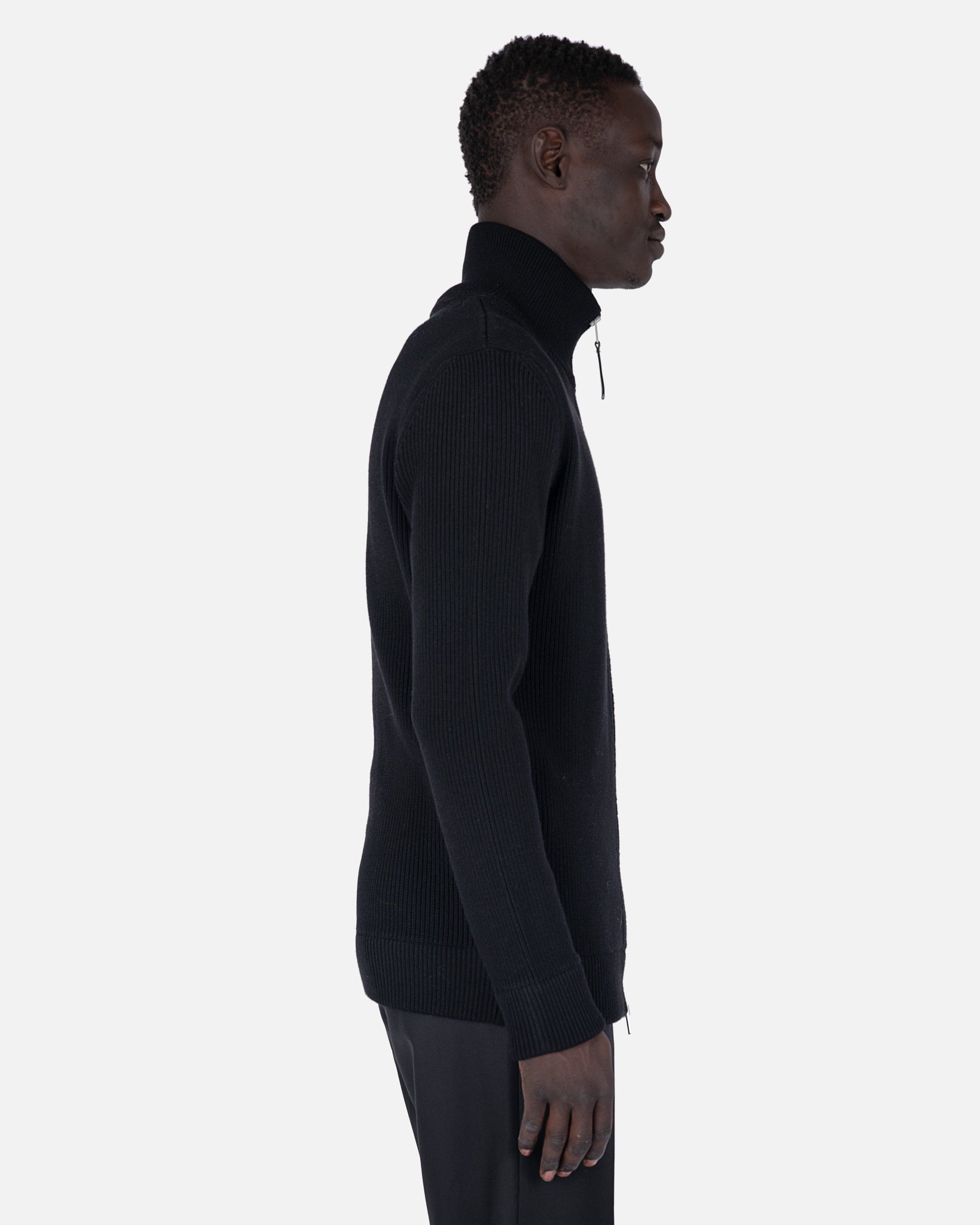 Icons Zip Cardigan In Black Maison margiela – Гарантія оригінальності – детальний вид