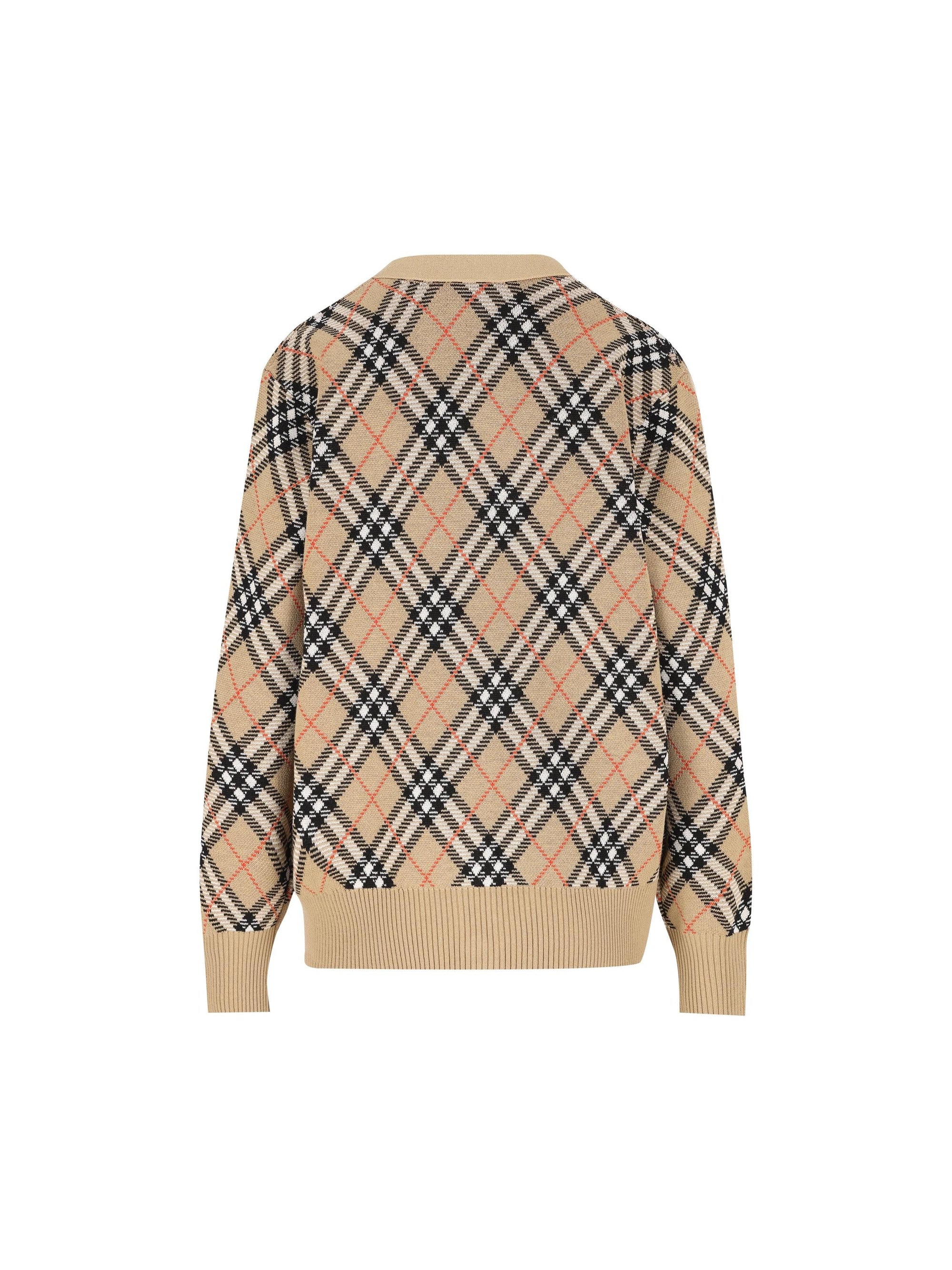 Wool Blend Cardigan Burberry – Гарантія оригінальності – вид ззаду