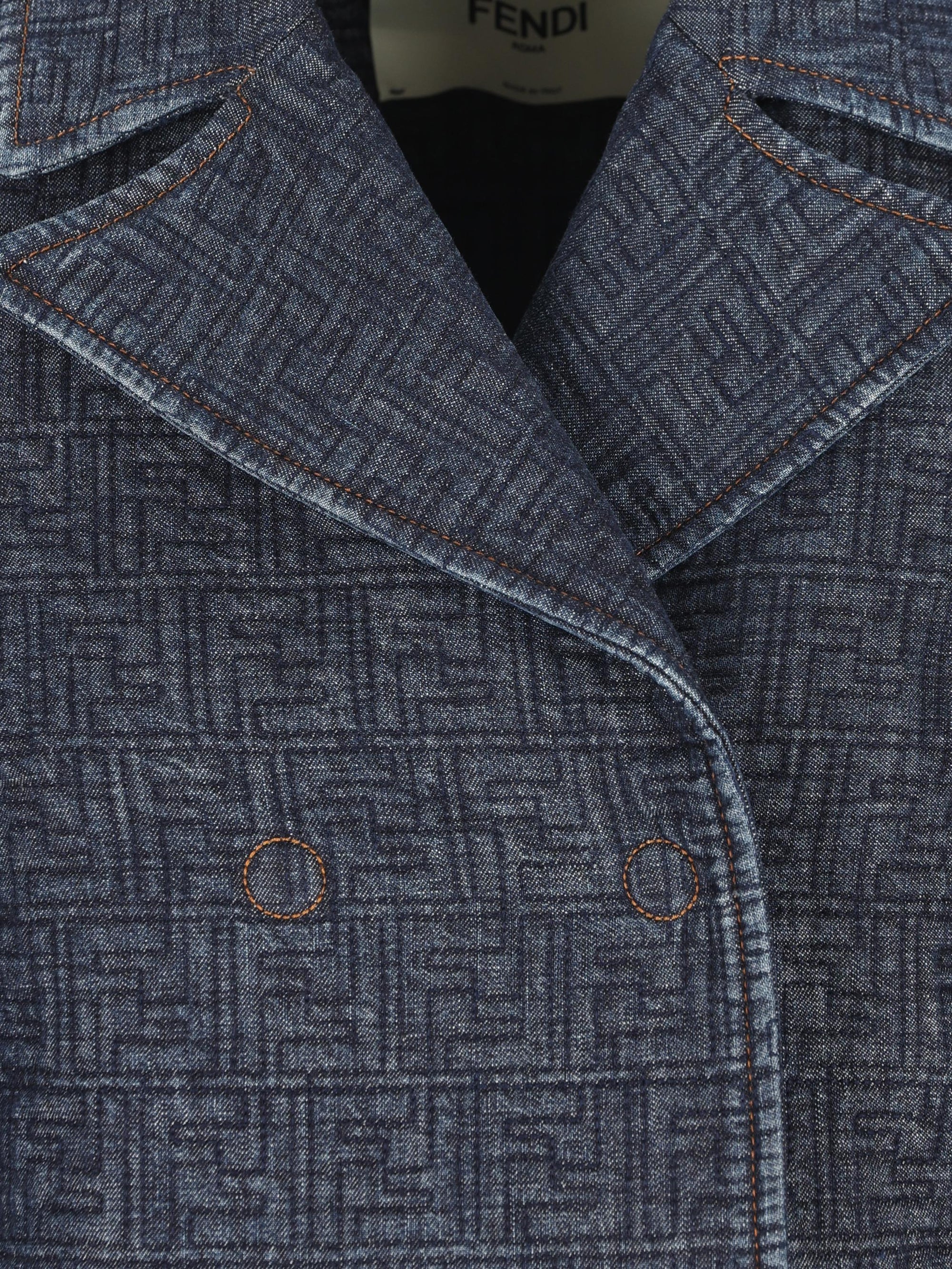 Giacca In Denim Ff Fendi – Гарантія оригінальності – детальний вид