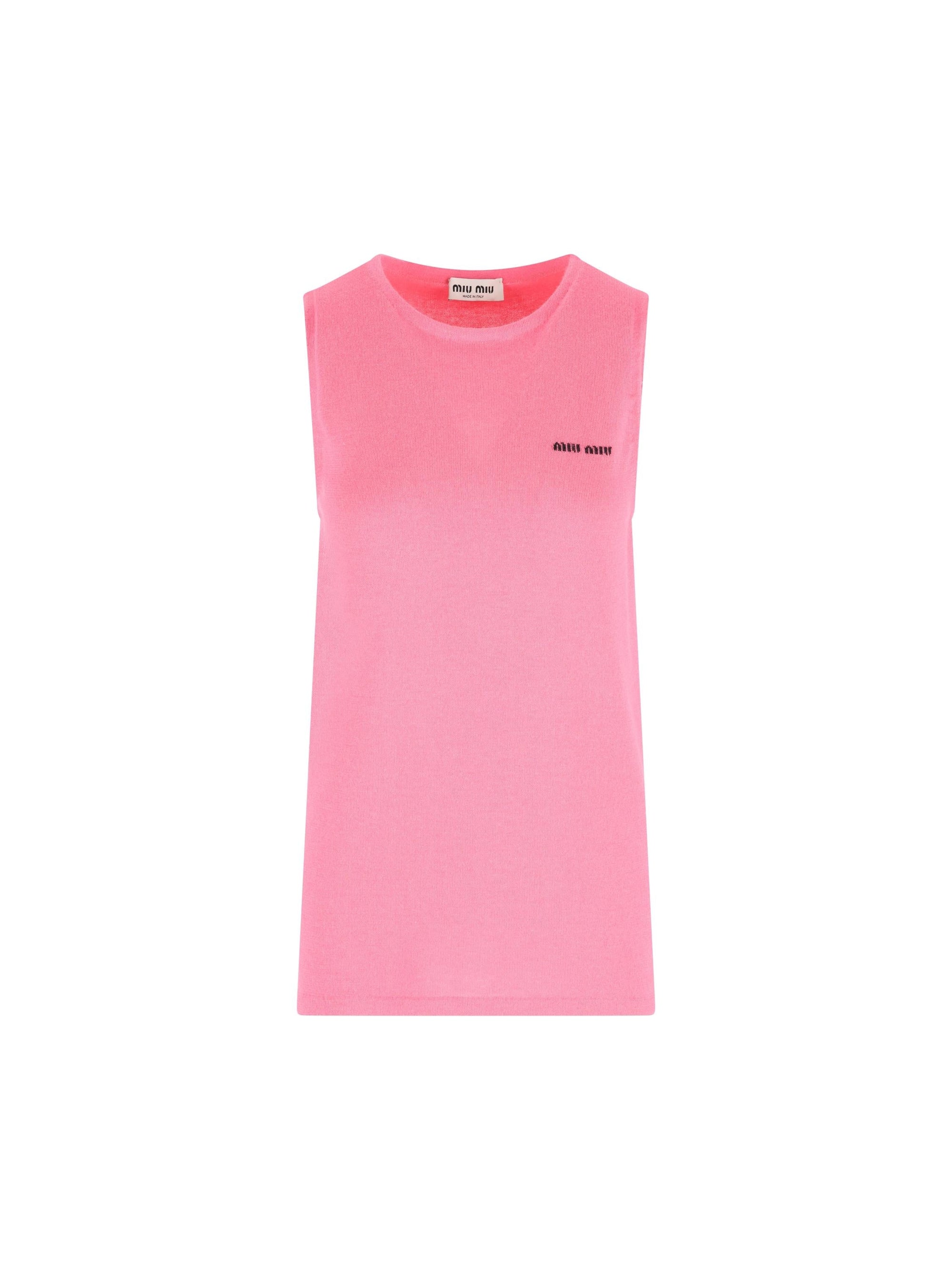 Оригінальна Silk And Cashmere Sleeveless Top Miu miu – боковий вид