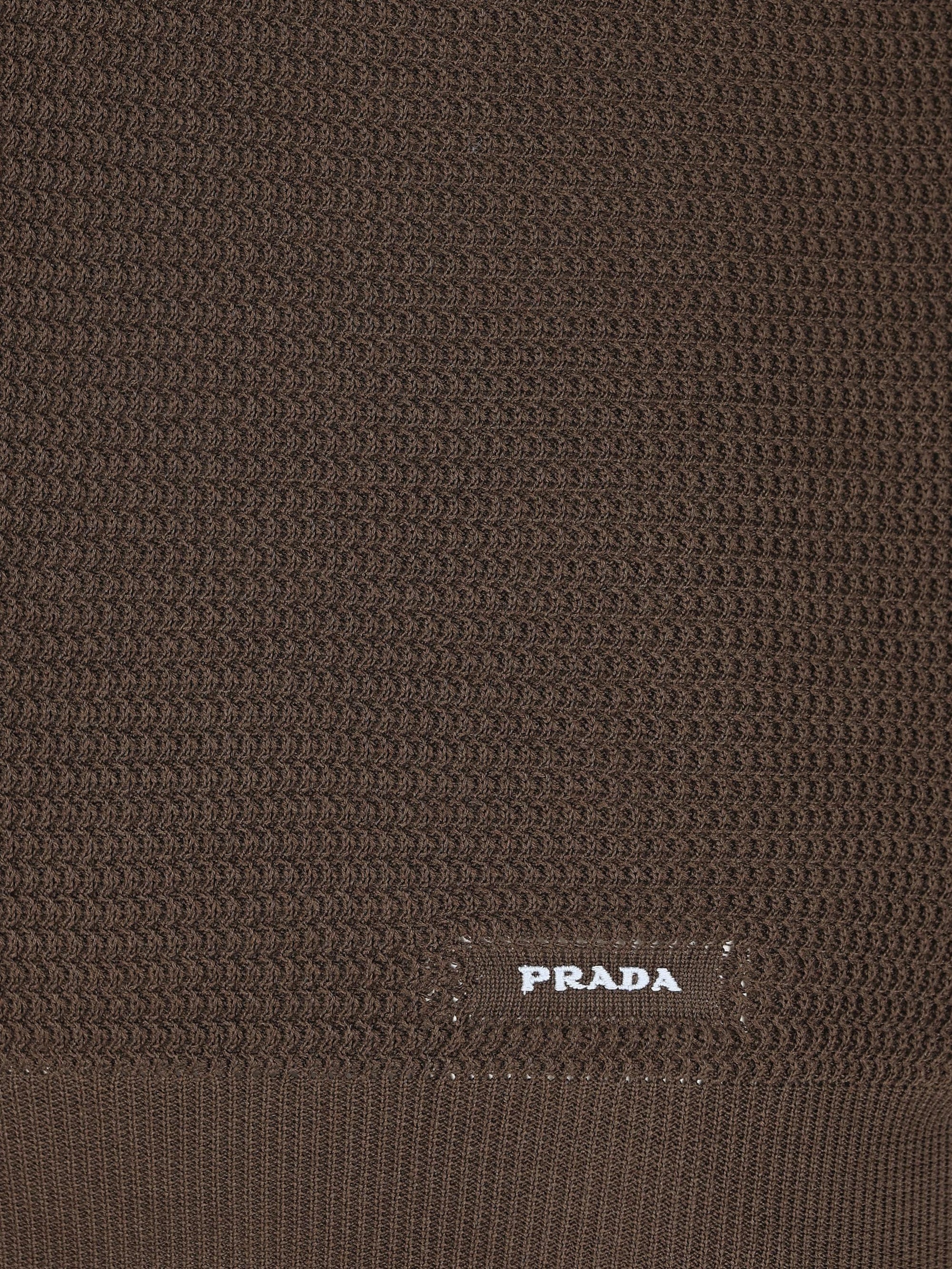 Polo In Silk And Cotton Prada – Гарантія оригінальності – детальний вид