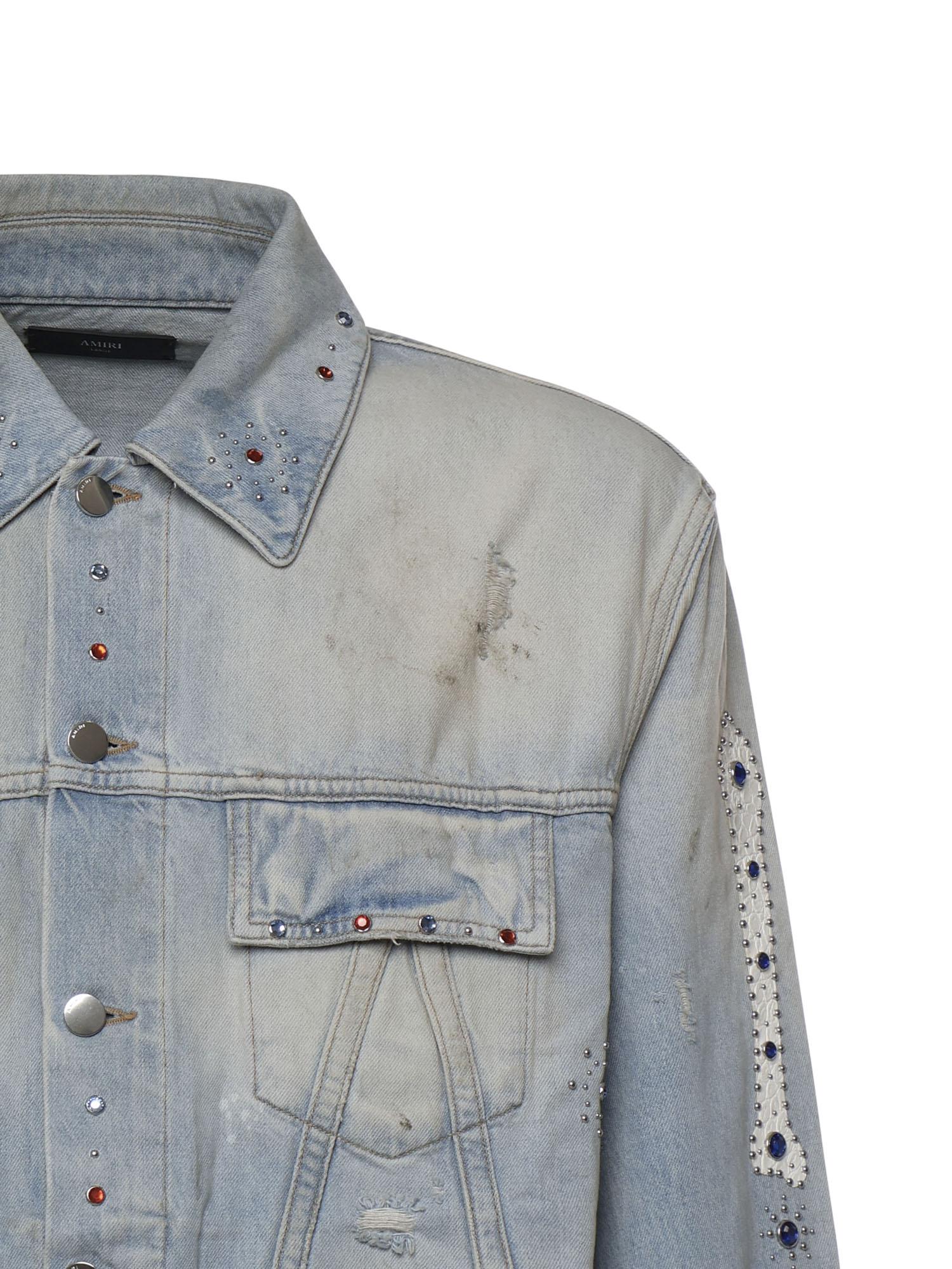 Оригінальна Giacca In Denim Con Borchie Amiri – вид ззаду