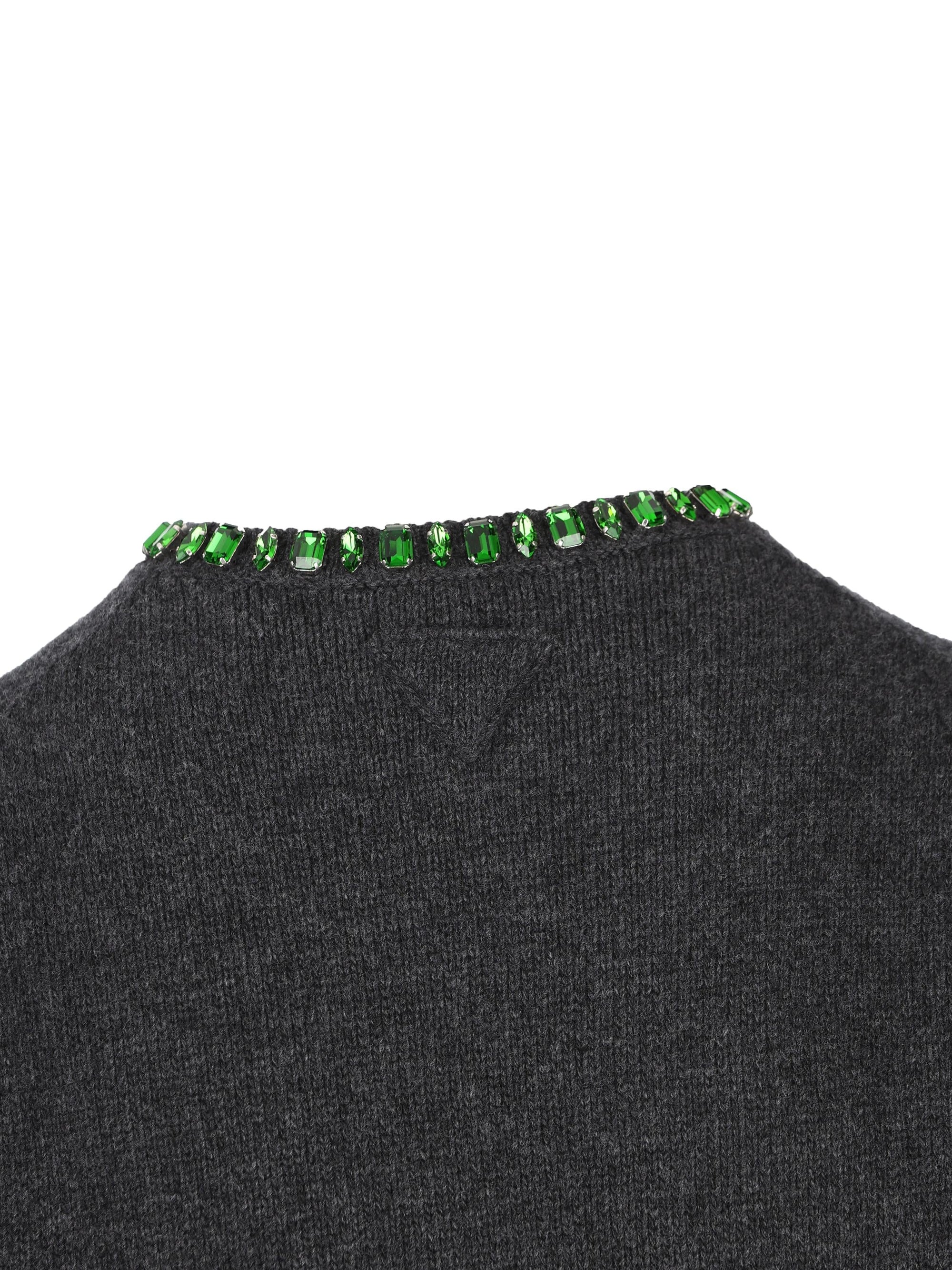 Wool And Cashmere Crew Neck Sweater Prada – Гарантія оригінальності – збільшений вид