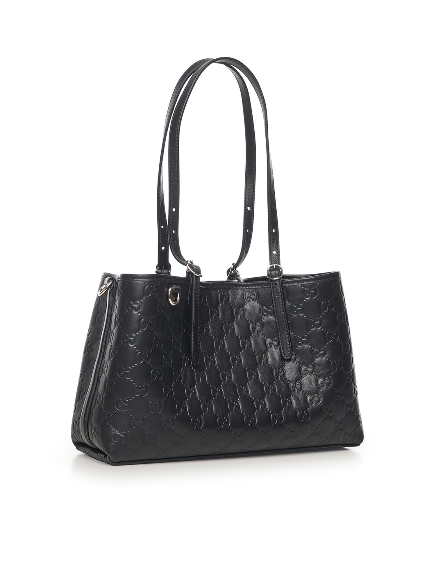 Оригінальна Borsa Shopping Gg Emblem In Pelle Media Gucci – вид ззаду
