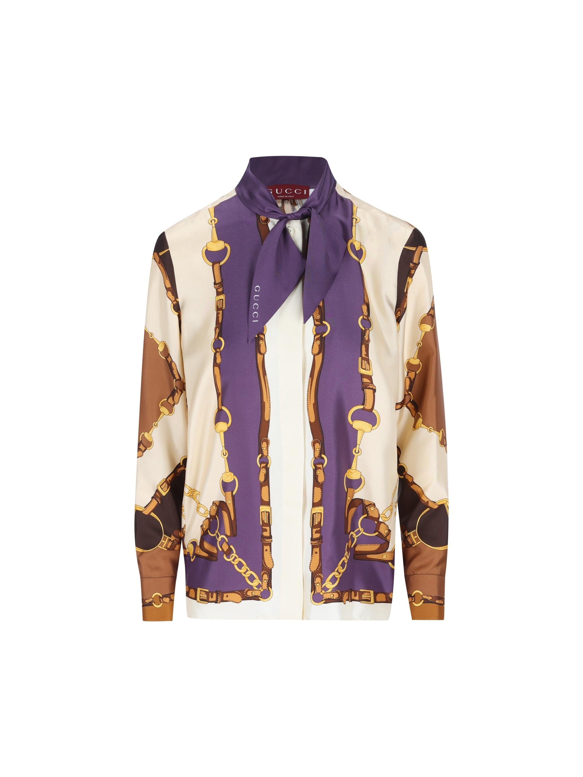 Silk Twill Shirt Gucci – Гарантія оригінальності – боковий вид