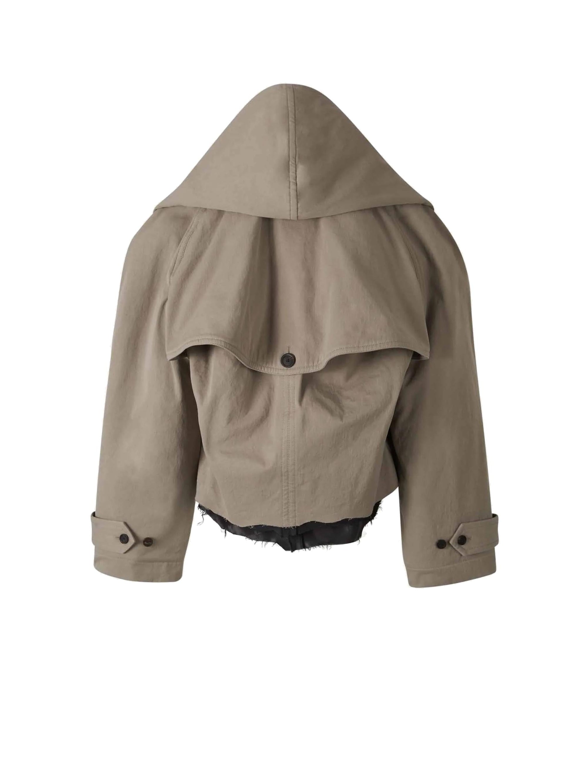 Оригінальна Trench Con Cappuccio Rovesciato In Twill DI Cotone Balenciaga – детальний вид