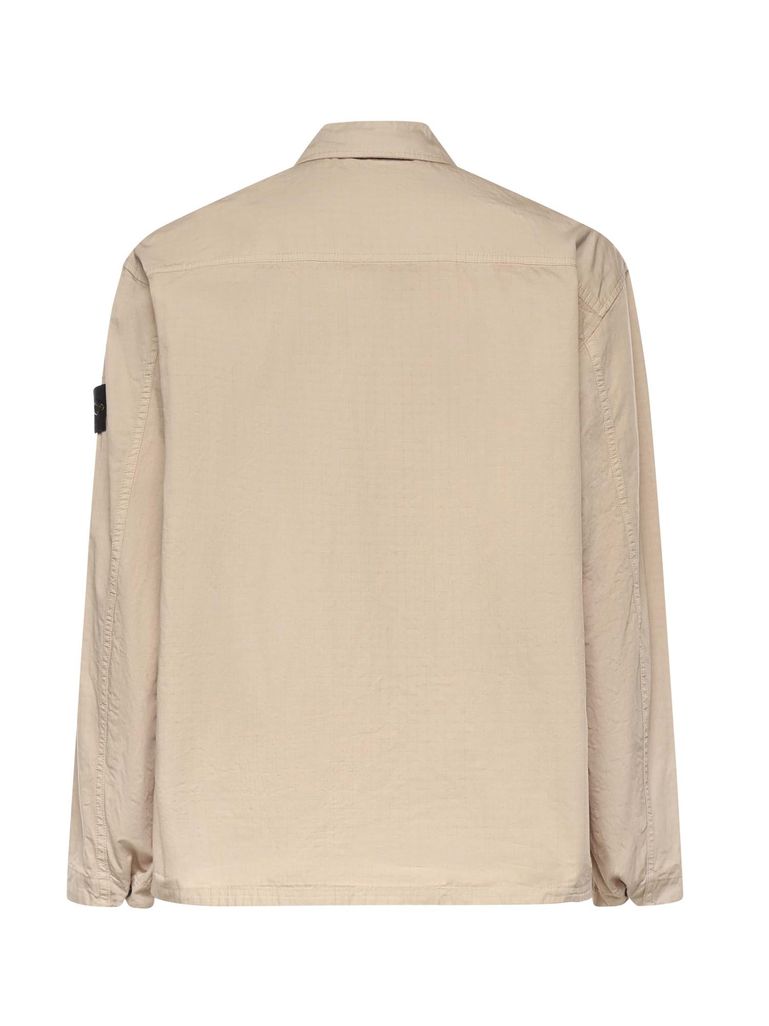 Оригінальна Overshirt In Cotone Con Logo Stone island – детальний вид