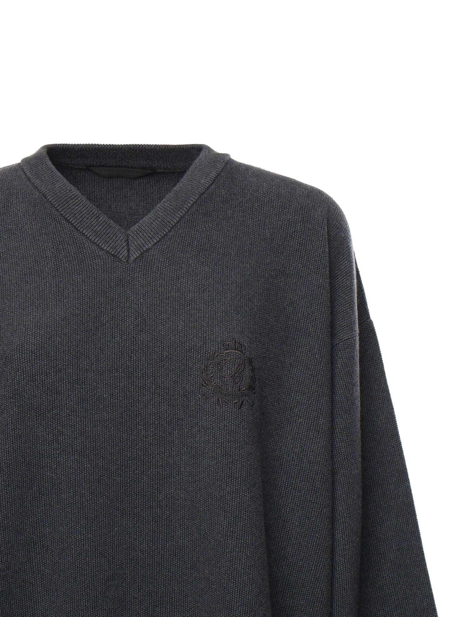 Abito Stile Pullover Layered In Maglia DI Piqué DI Cotone Balenciaga – Гарантія оригінальності – вид ззаду
