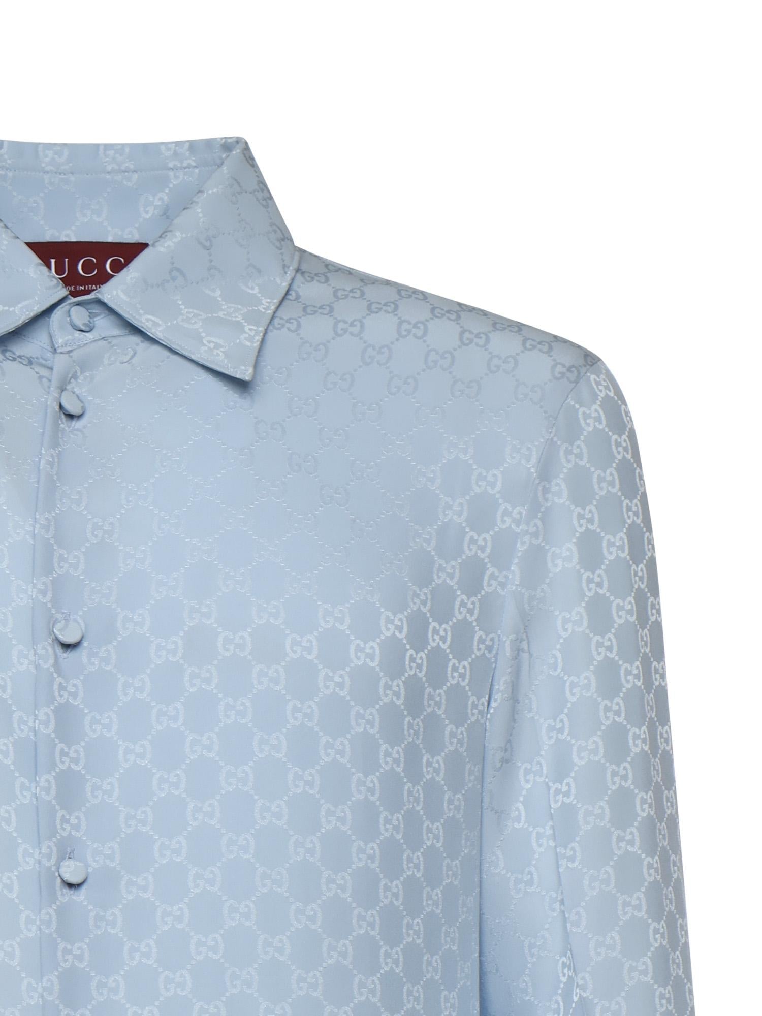 Camicia In Seta Gg Jacquard Gucci оригінал – Купити в Україні – вид ззаду