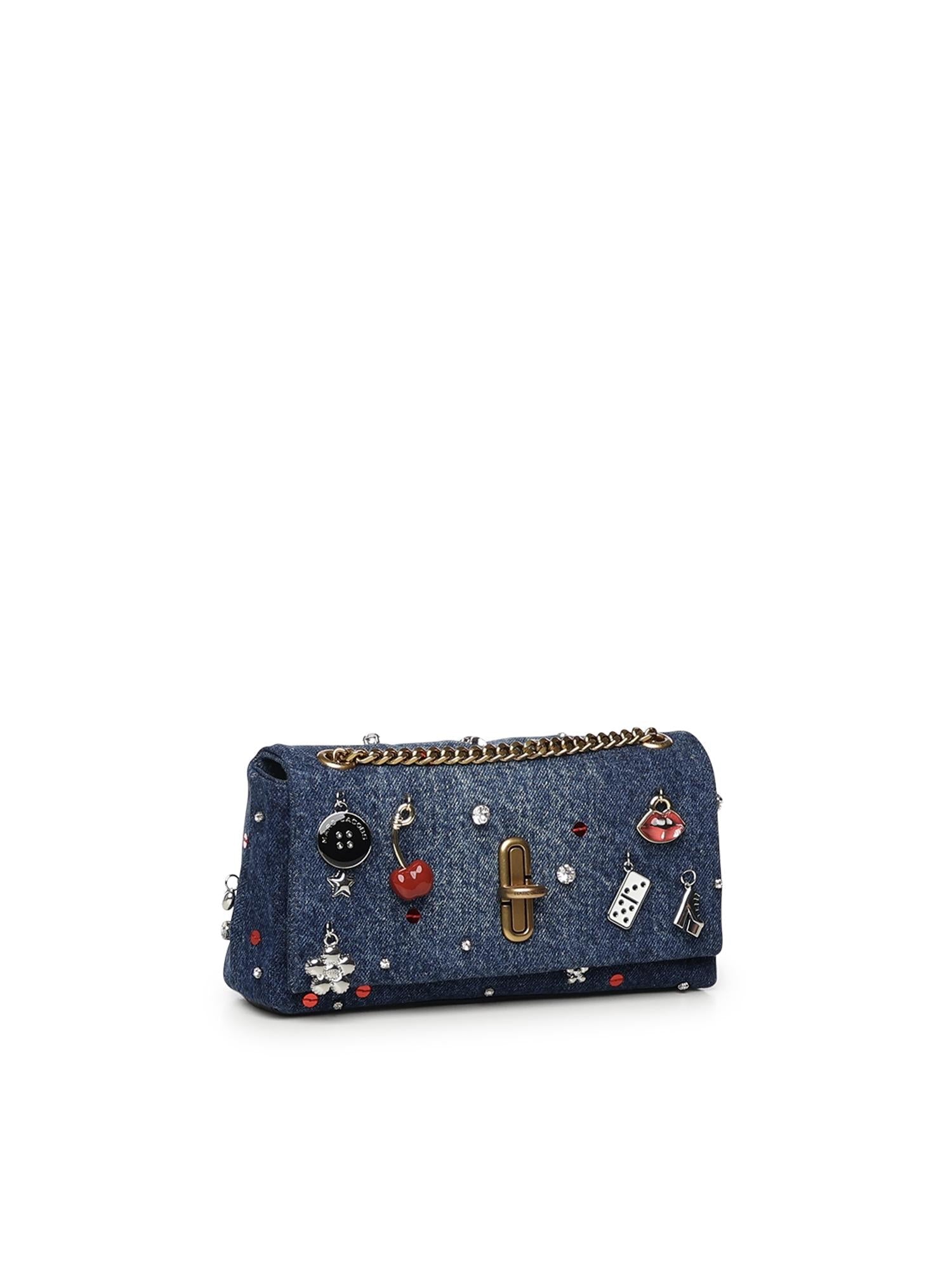 Оригінальна Mini Bag The Dual Chain In Denim Marc jacobs – вид ззаду