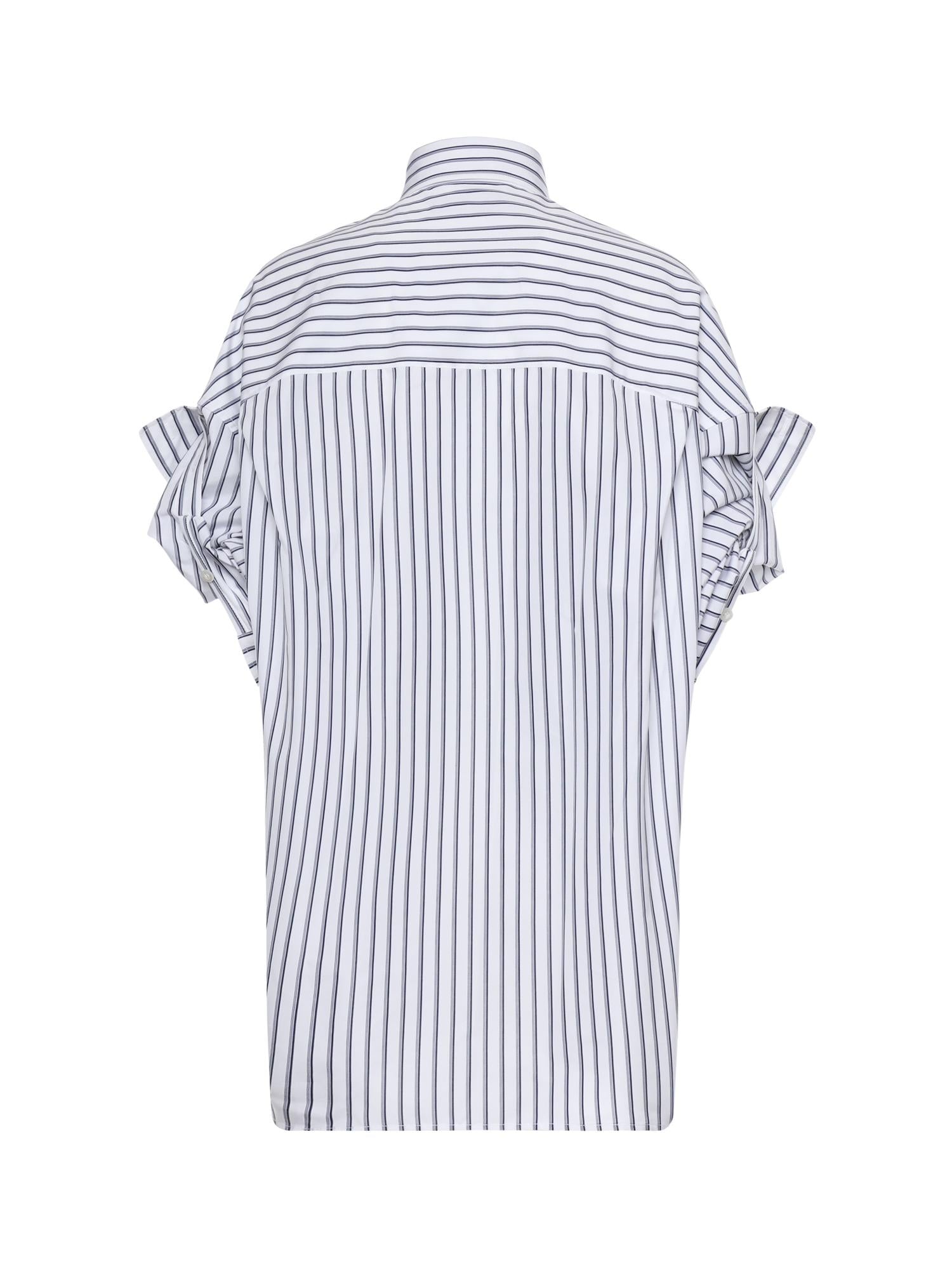Camicia Con Maniche Con Risvolto In Popeline A Righe Balenciaga оригінал – Купити в Україні – детальний вид