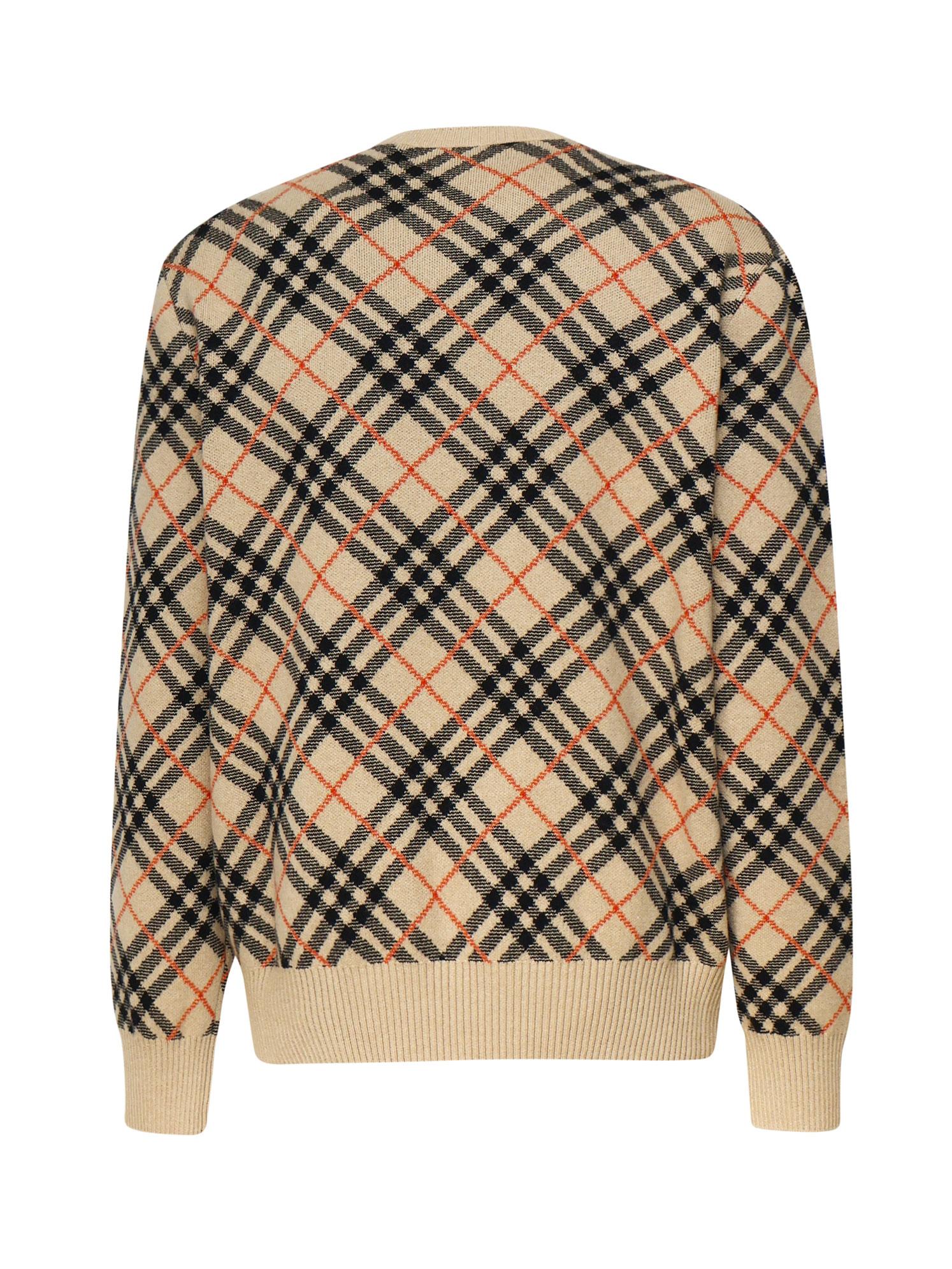 Maglioncino In Cashmere Check All-Over Burberry – Гарантія оригінальності – детальний вид
