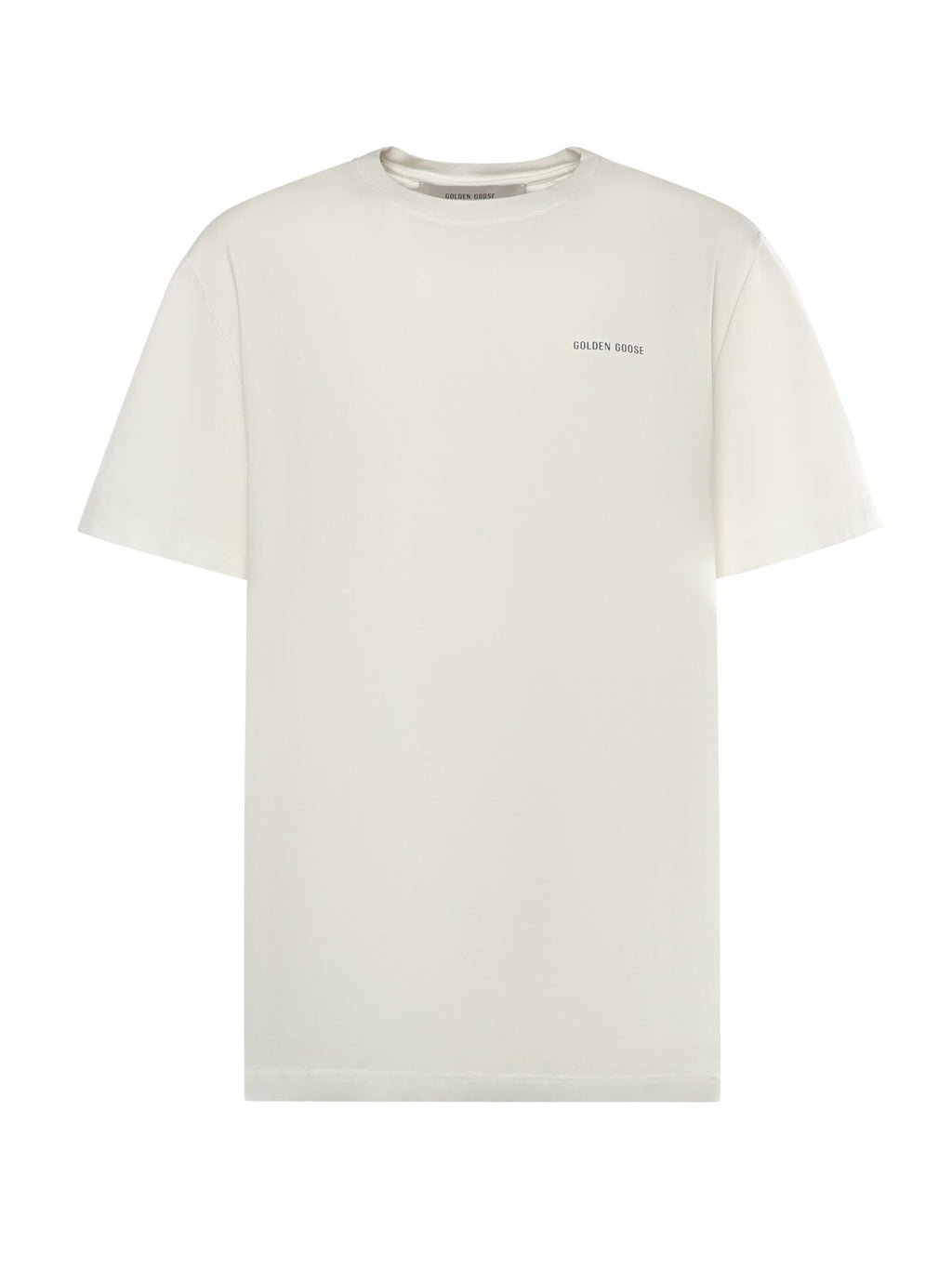 T-Shirt In Cotone Con Logo Golden goose оригінал – Купити в Україні – боковий вид