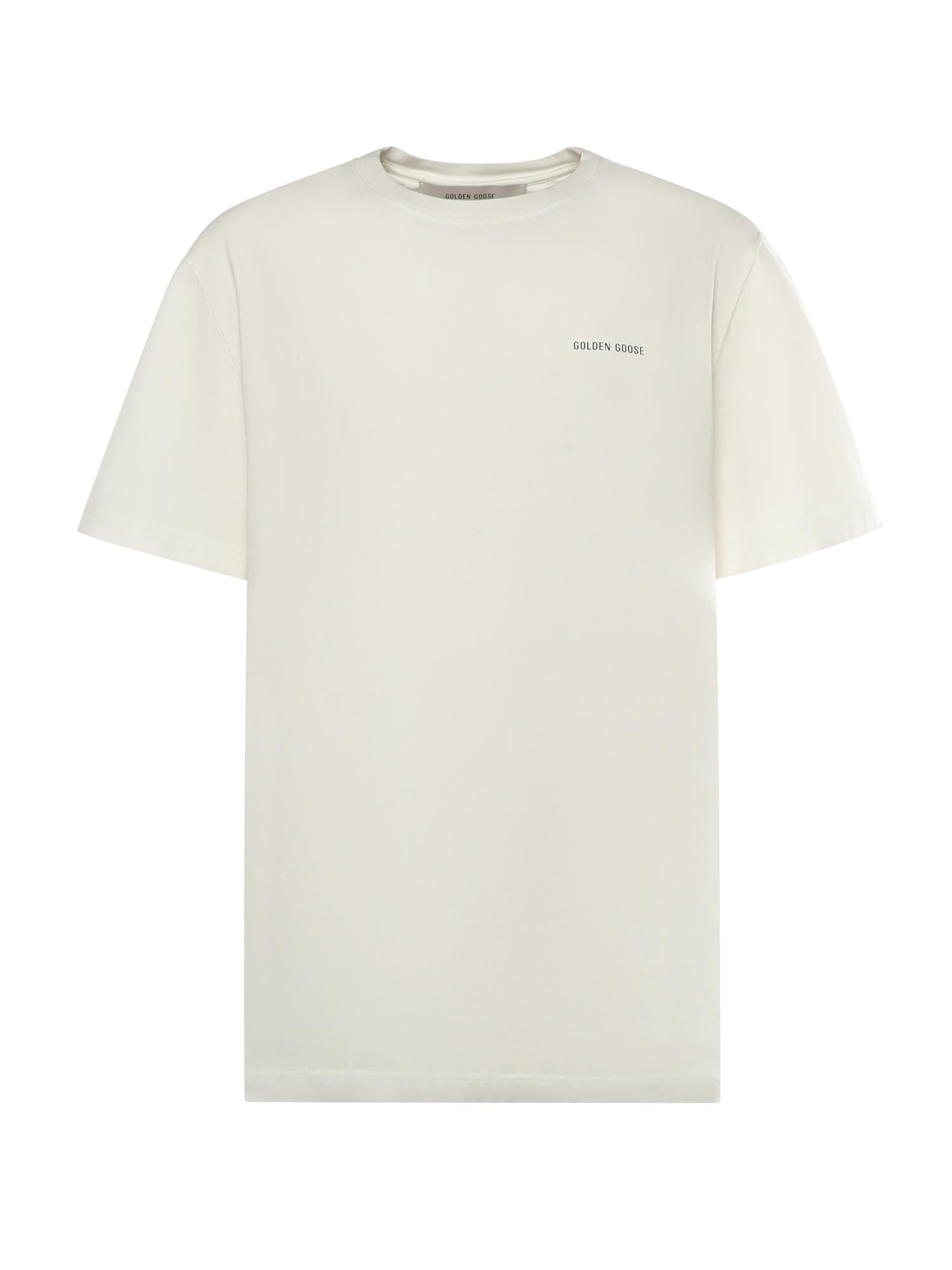 T-Shirt In Cotone Con Logo Golden goose оригінал – Купити в Україні – боковий вид