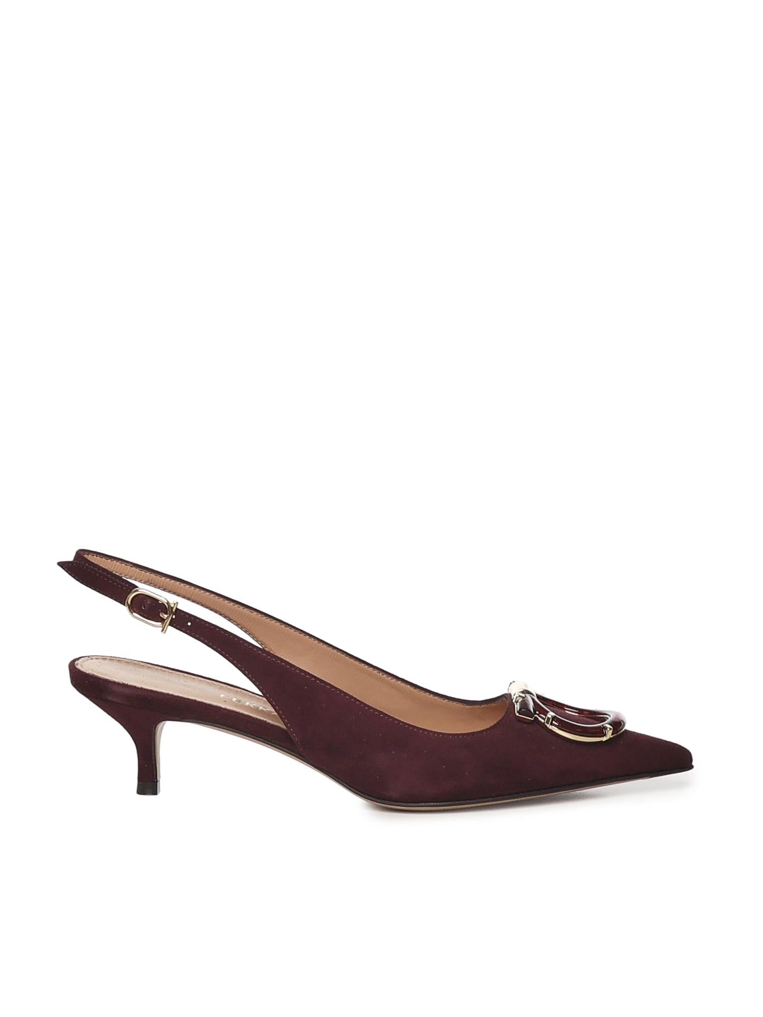 Slingback Gancini In Pelle Salvatore ferragamo – Гарантія оригінальності – боковий вид