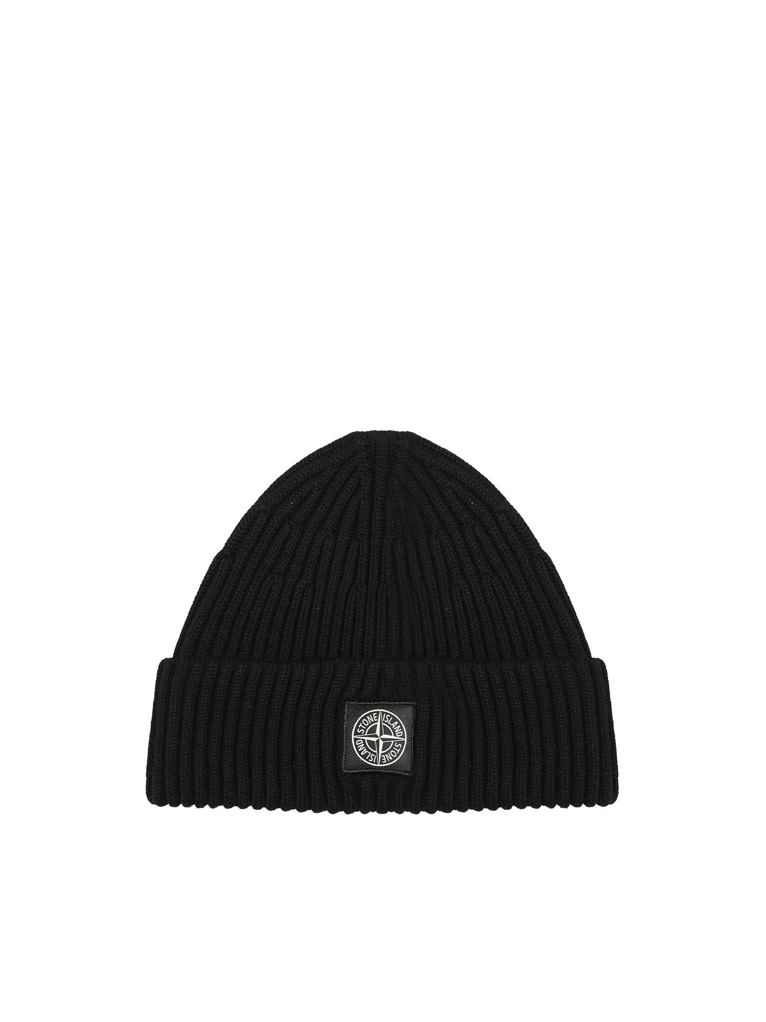 Оригінальна Beanie Con Patch Logo Compass Stone island – боковий вид