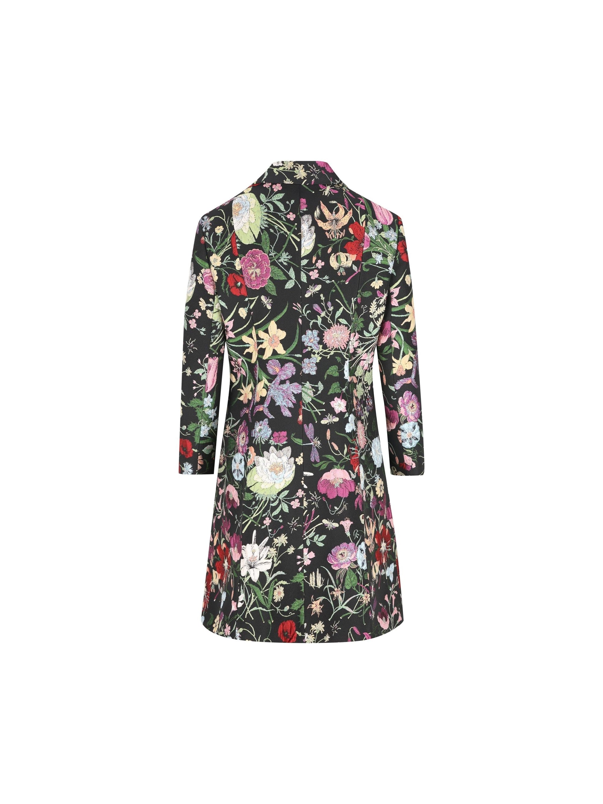 Оригінальна Cappotto In Broccato DI Seta Gucci Flora Gucci – вид ззаду