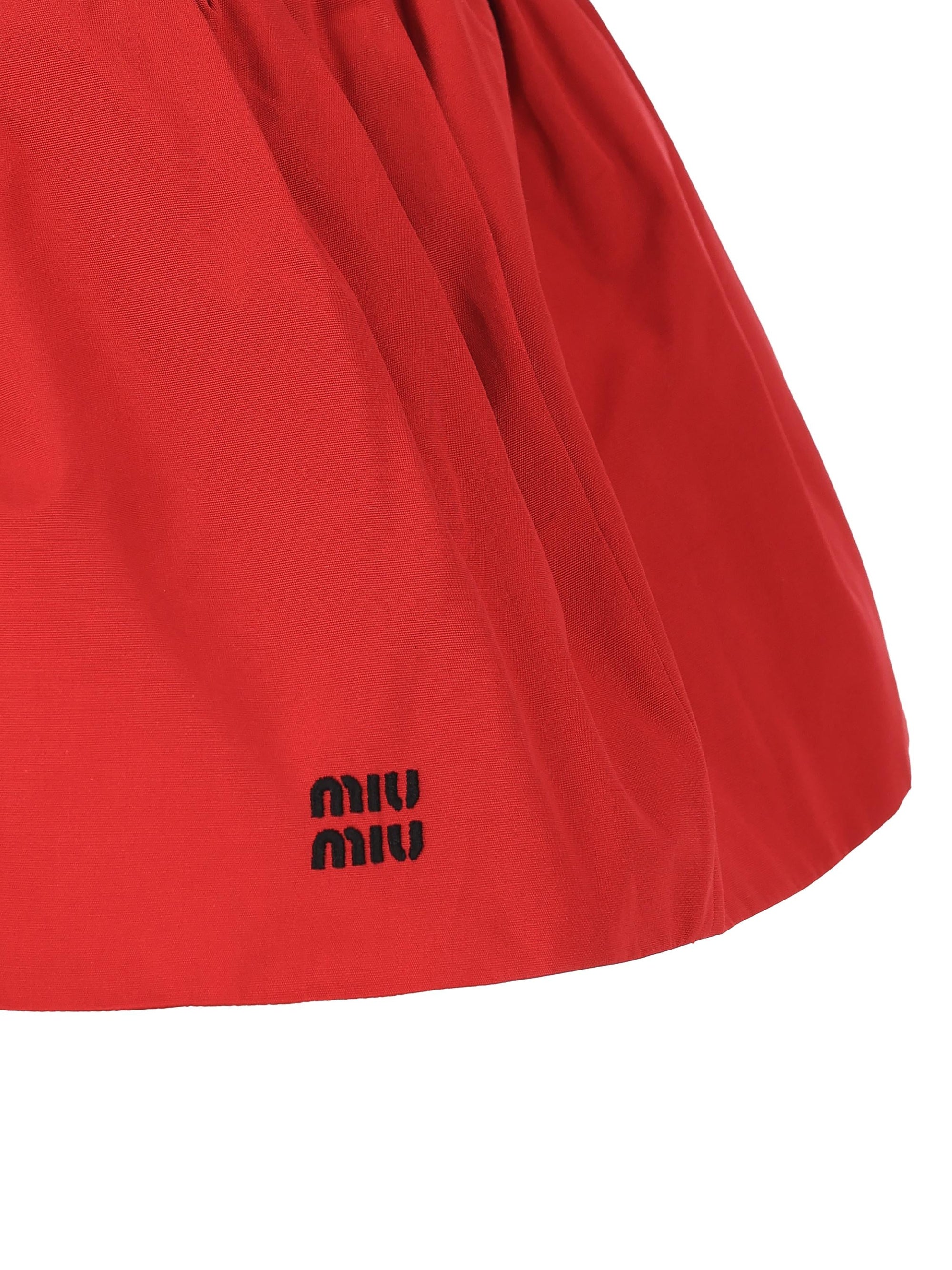 Оригінальна Mini Skirt In Poplin Miu miu – детальний вид