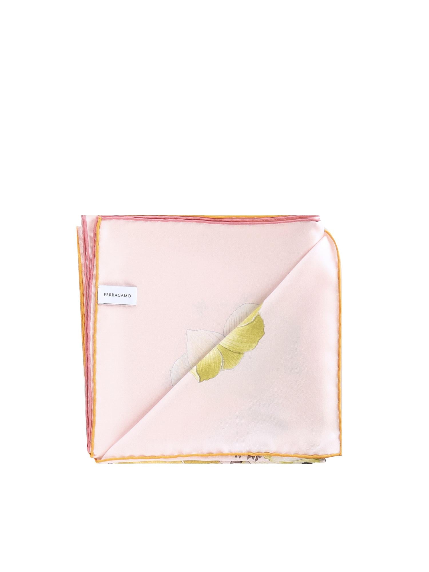 Оригінальна Foulard In Seta Stampa Anemone Salvatore ferragamo – детальний вид
