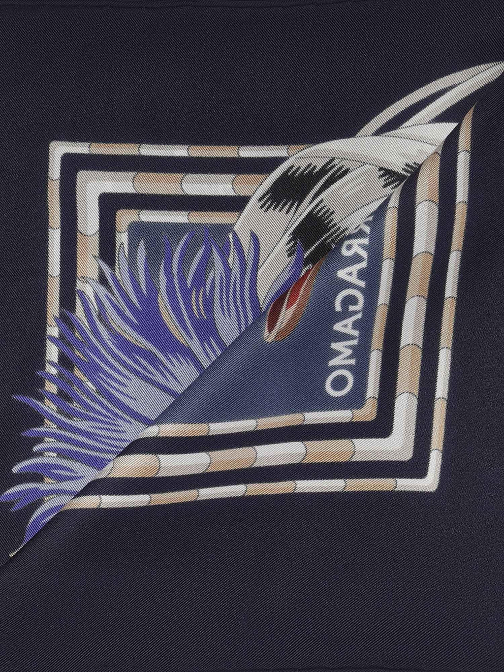 Foulard In Seta Con Stampa Salvatore ferragamo – Гарантія оригінальності – вид ззаду