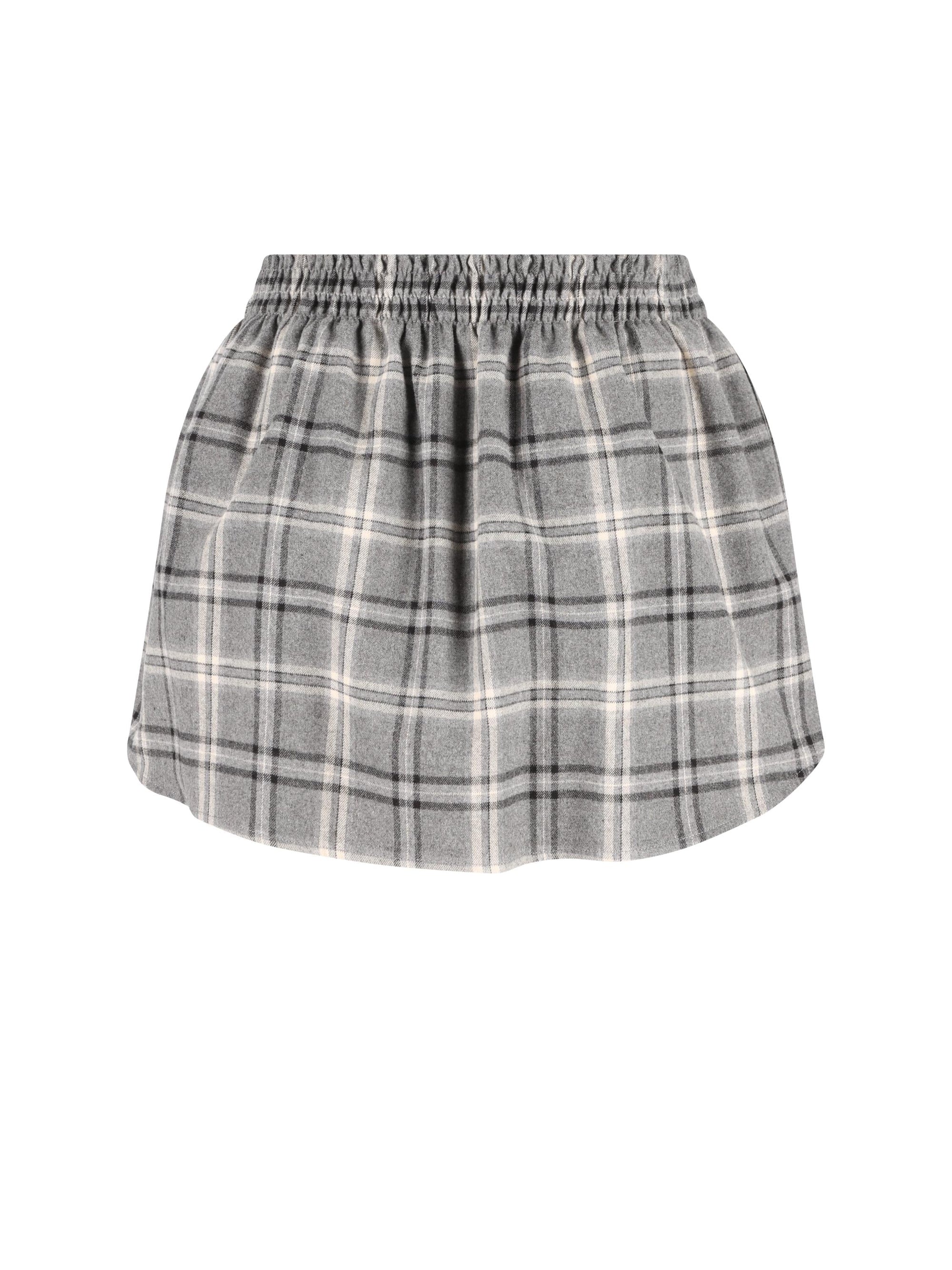 Mini Skirt In Check Flannel Miu miu оригінал – Купити в Україні – вид ззаду