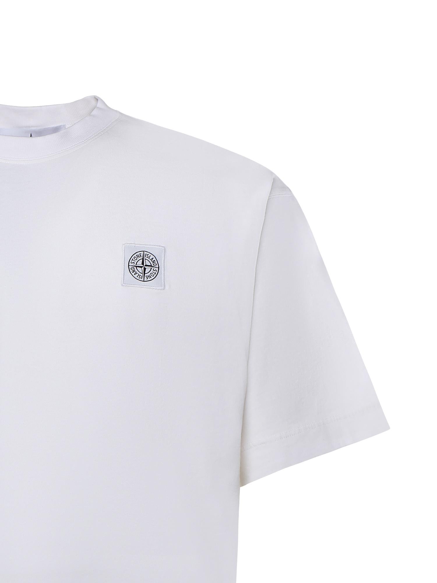 Оригінальна T-Shirt Con Patch Compass In Jersey DI Cotone Stone island – вид ззаду