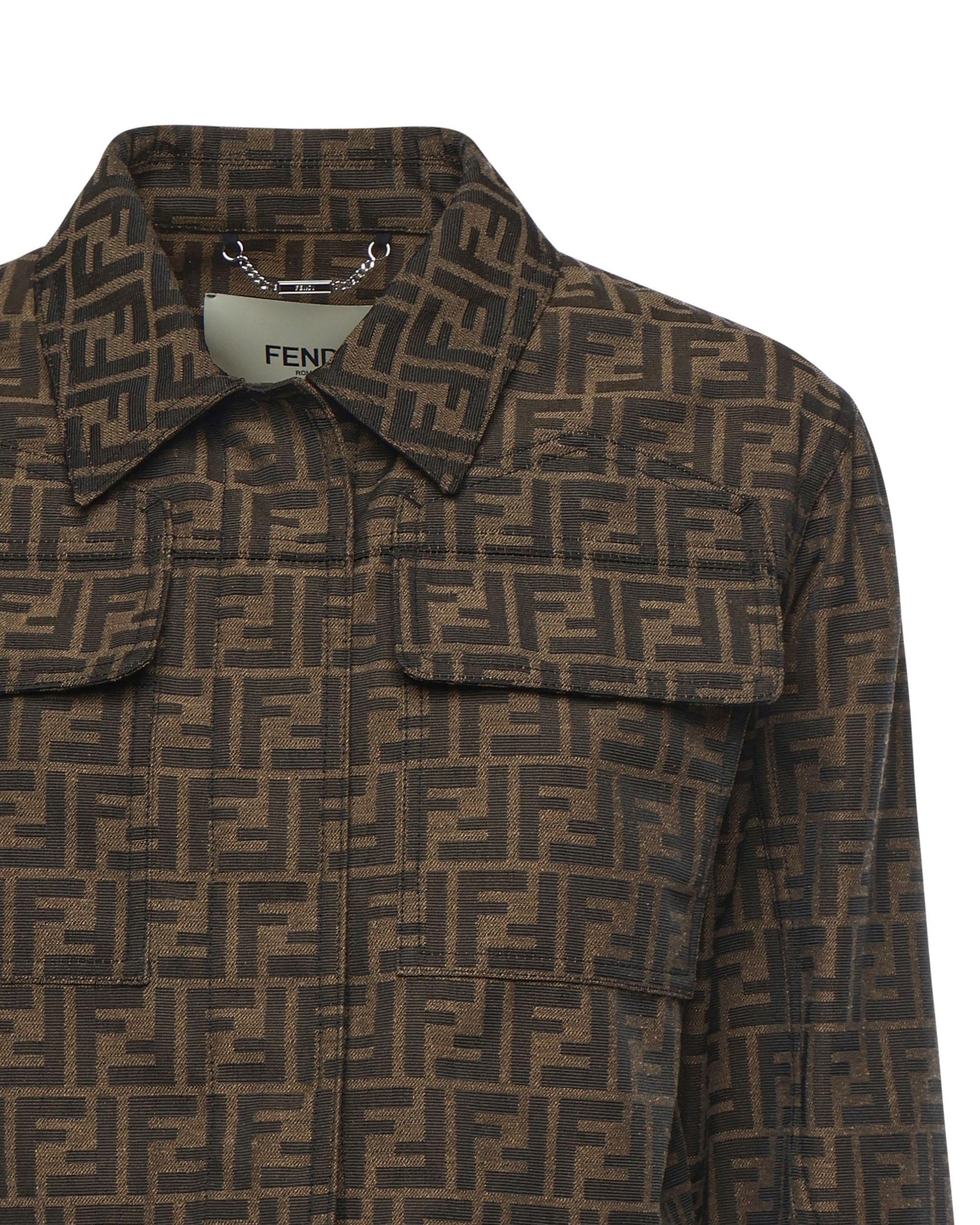 Giacca Crop Ff Jacquard Fendi – Гарантія оригінальності – вид ззаду