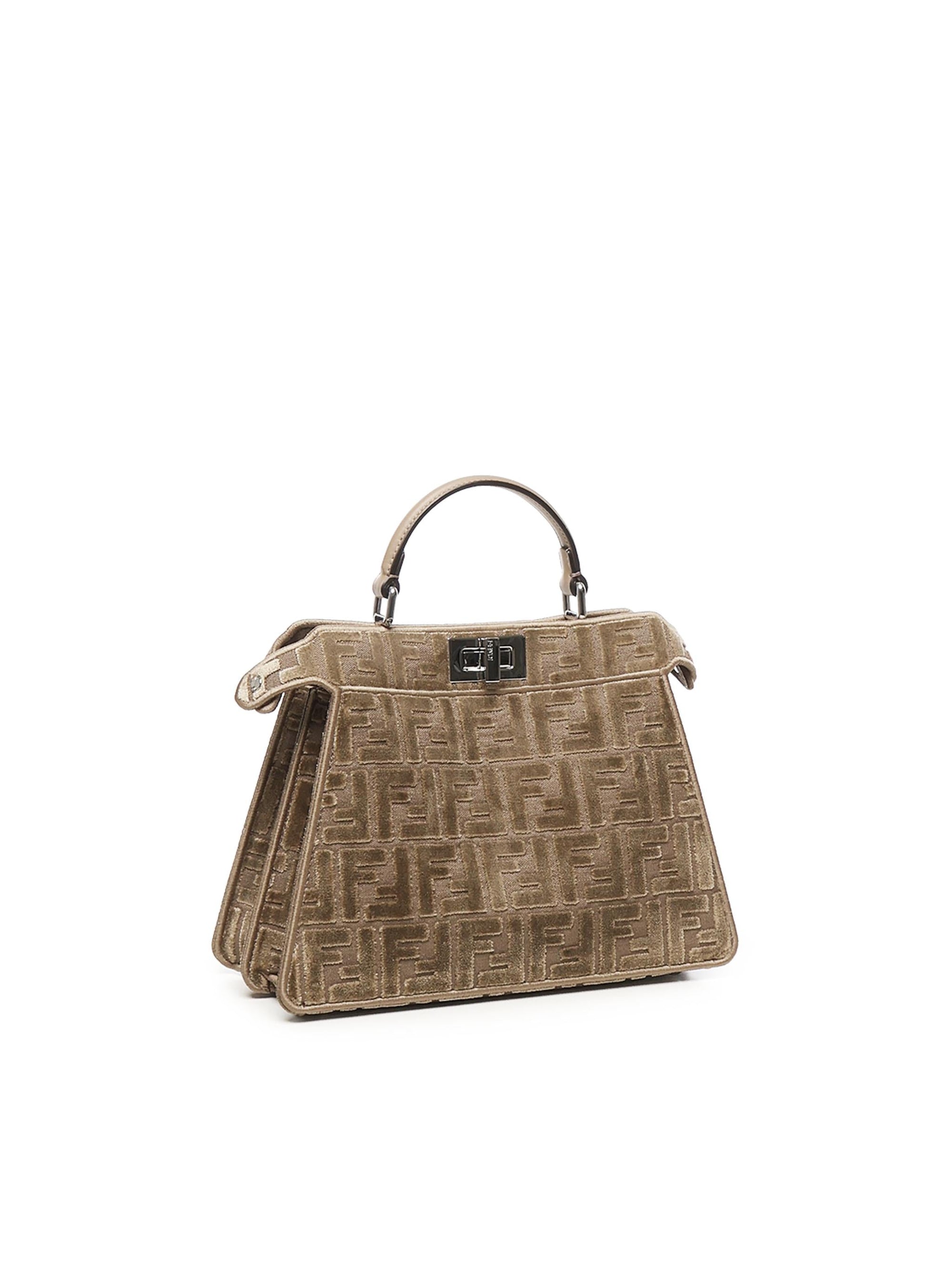 Borsa Peekaboo Small Ff Jacquard Fendi – Гарантія оригінальності – вид ззаду