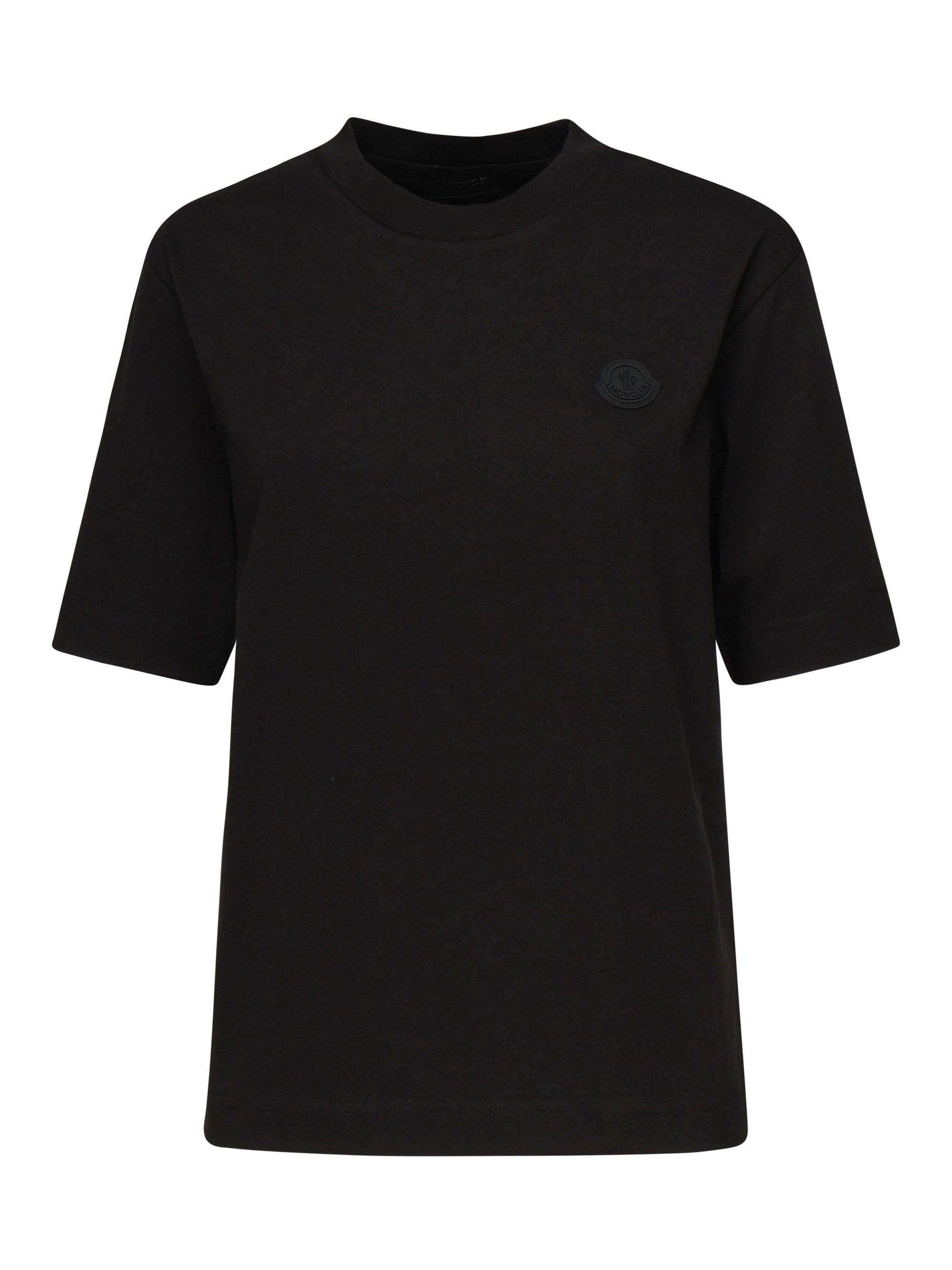 Оригінальна T-Shirt Con Patch Logato In Silicone Moncler – боковий вид