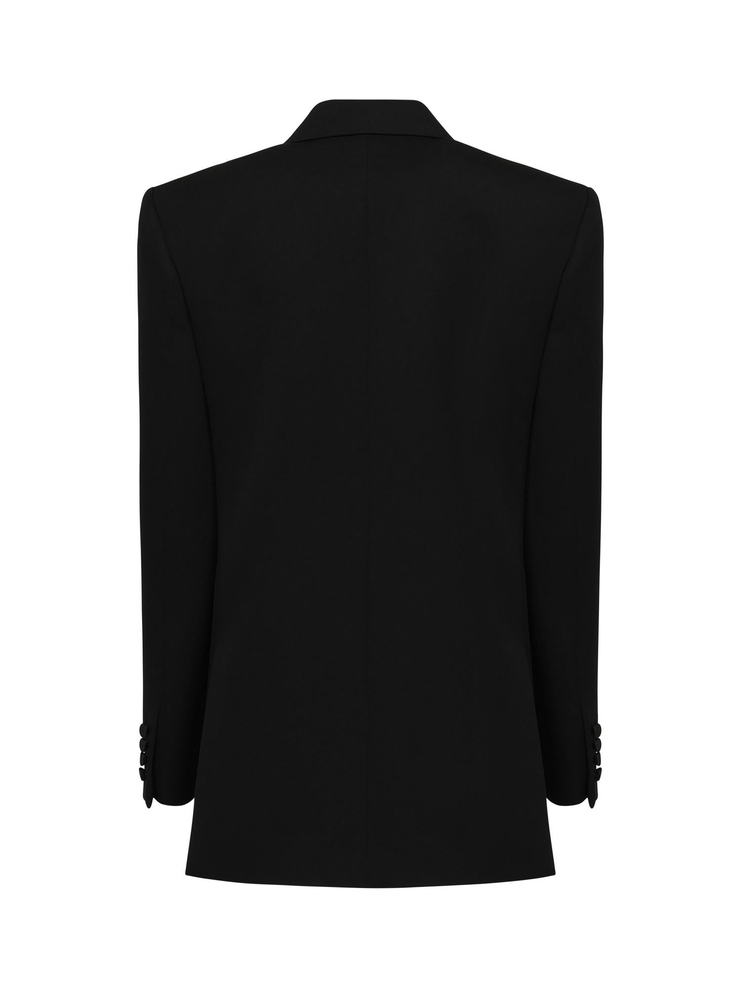 Giacca Smoking In Grain De Poudre Saint laurent – Гарантія оригінальності – детальний вид