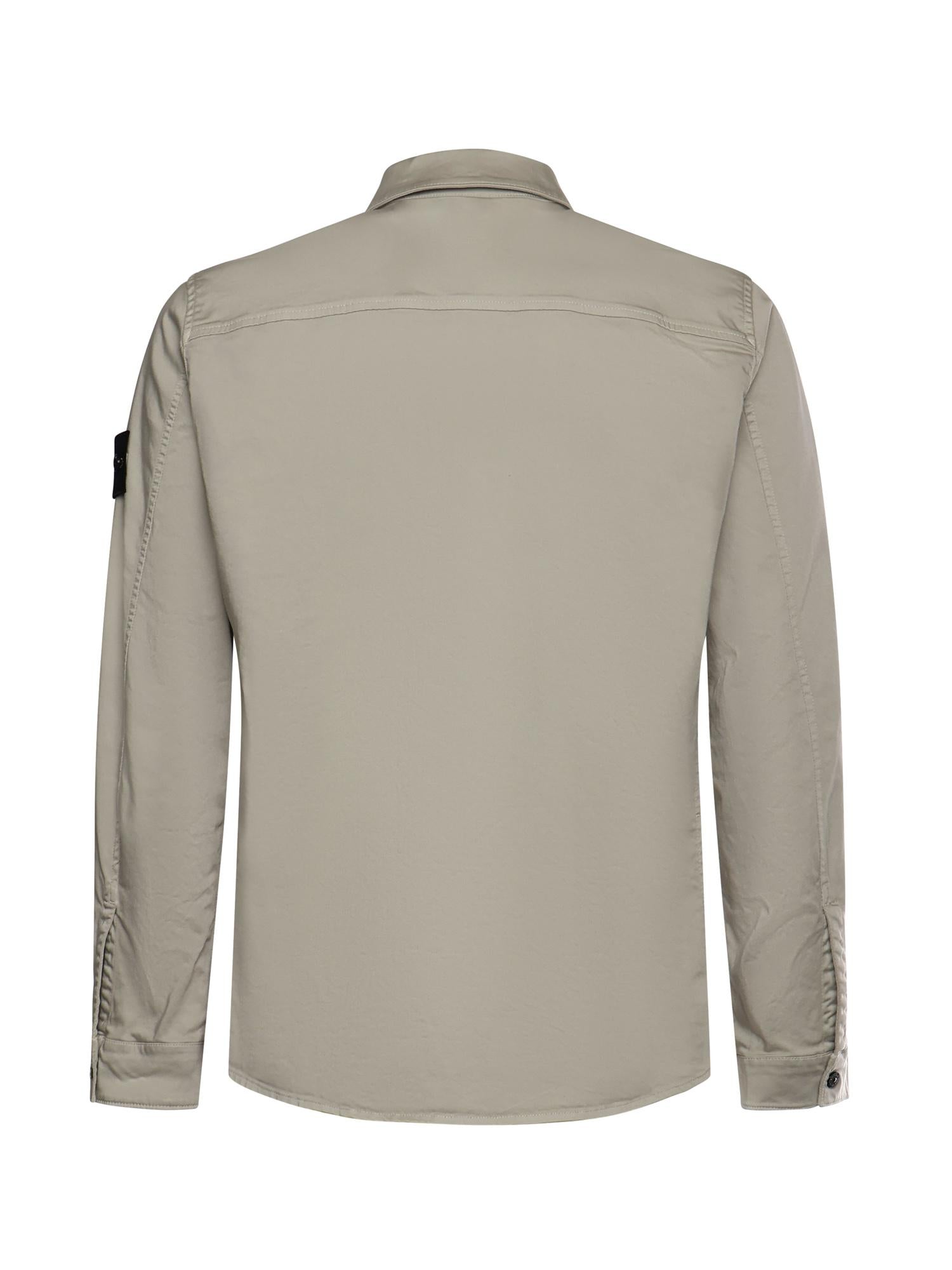 Overshirt In Raso DI Cotone Con Logo Stone island оригінал – Купити в Україні – детальний вид