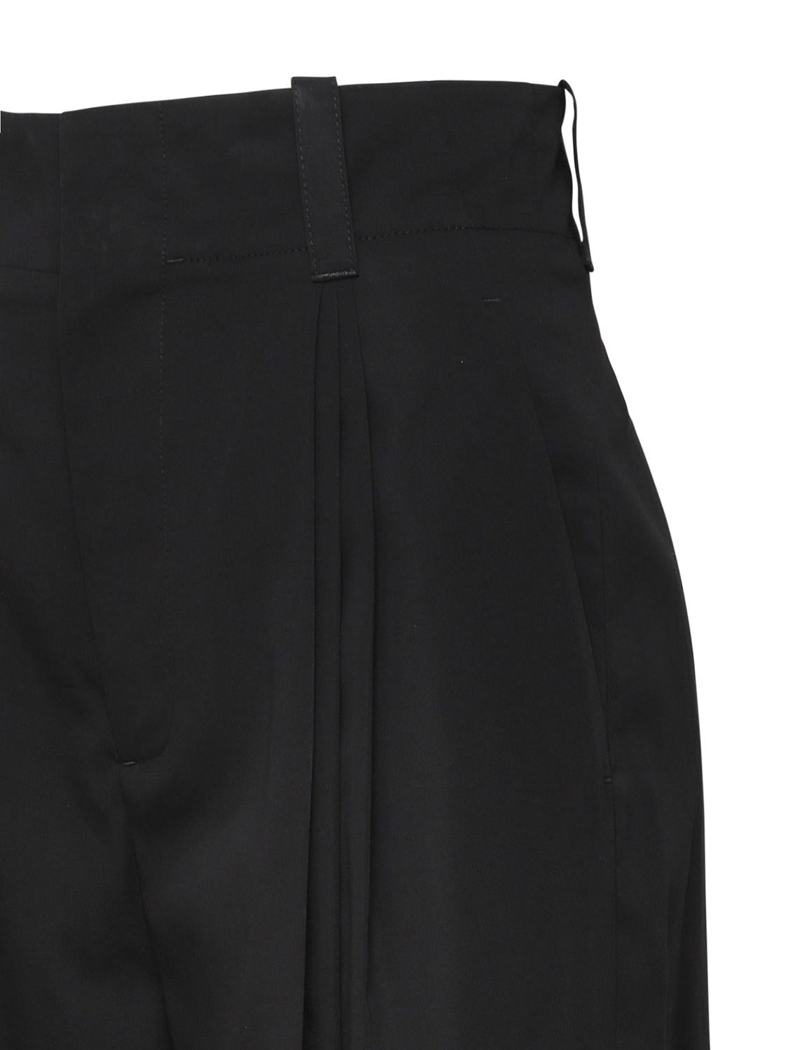 Pantaloni In Lana Grain De Poudre Compatta Bottega veneta – Гарантія оригінальності – вид ззаду