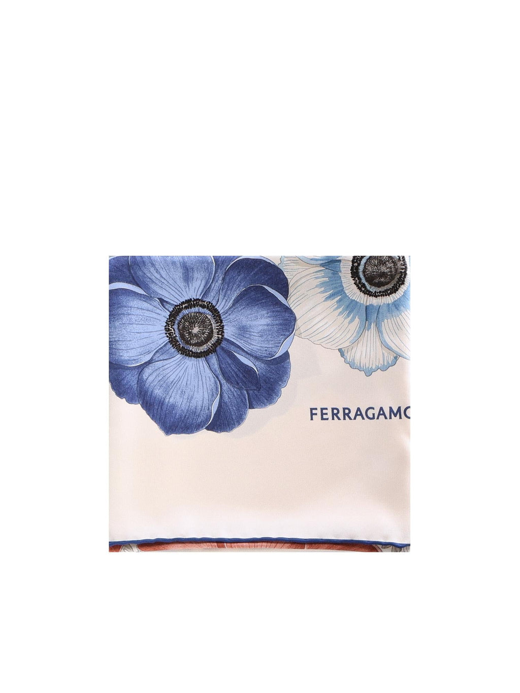 Оригінальна Foulard In Seta Stampa Anemone Salvatore ferragamo – боковий вид