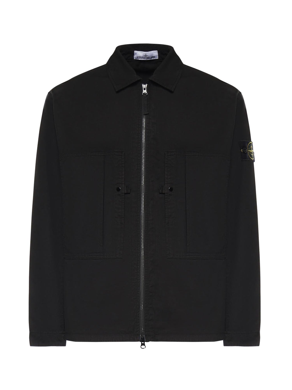 Оригінальна Overshirt In Cotone Con Logo Stone island – боковий вид