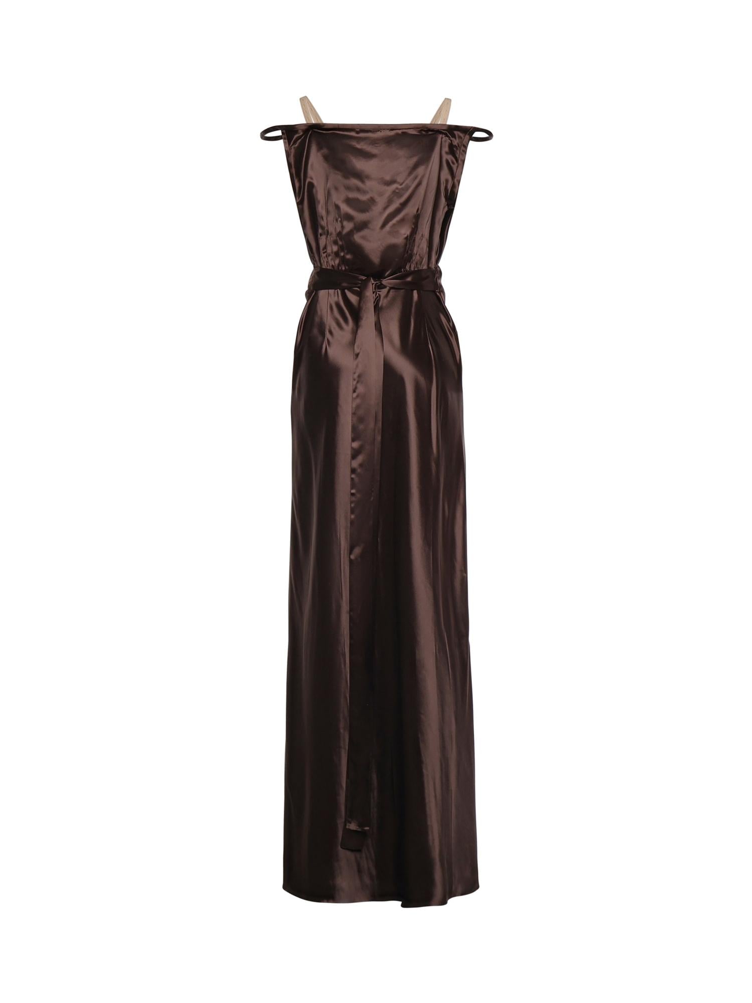 Abito Lungo In Satin Miu miu – Гарантія оригінальності – детальний вид