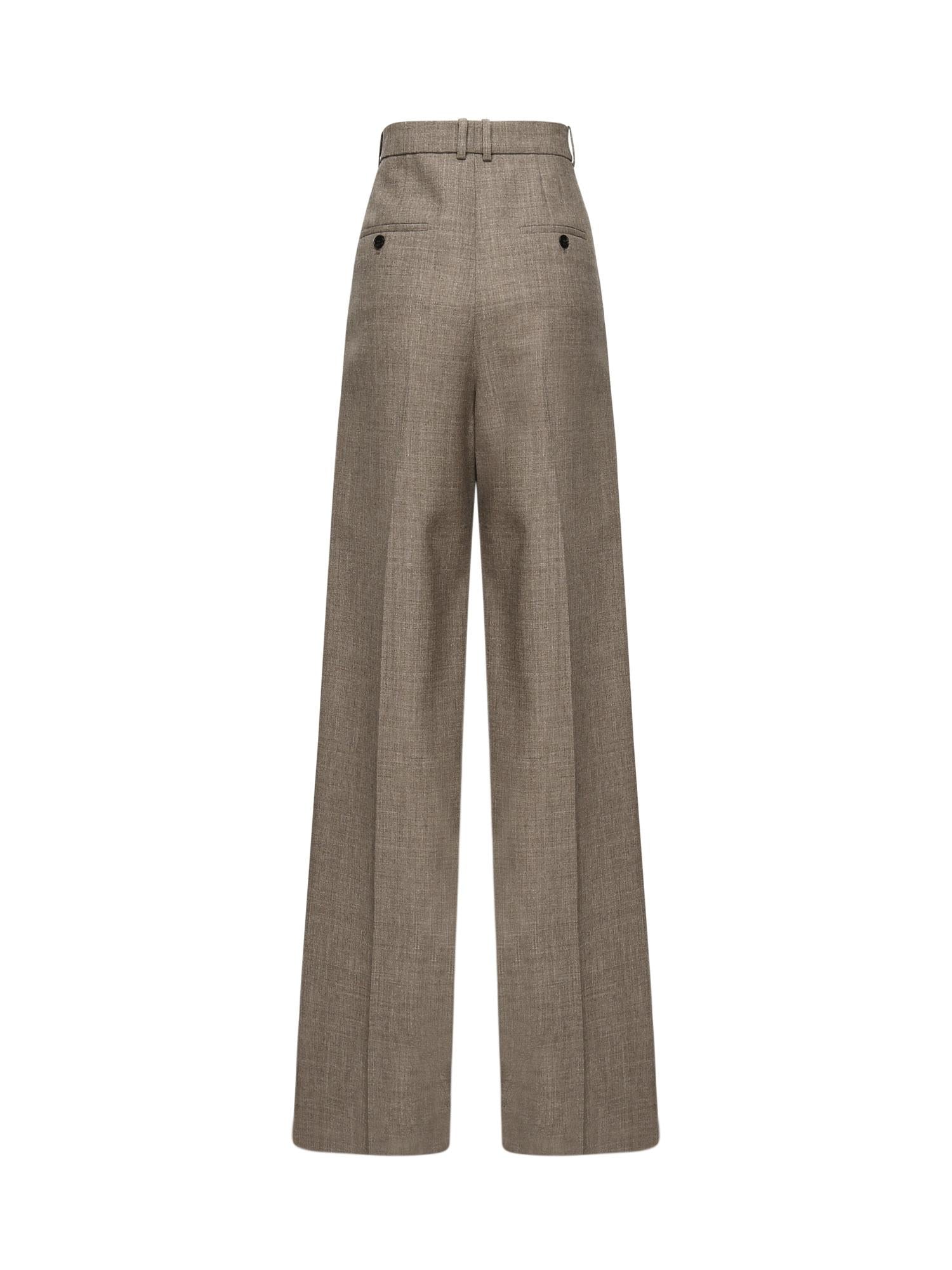 Pantaloni A Gamba Ampia In Lana Saint laurent – Гарантія оригінальності – детальний вид