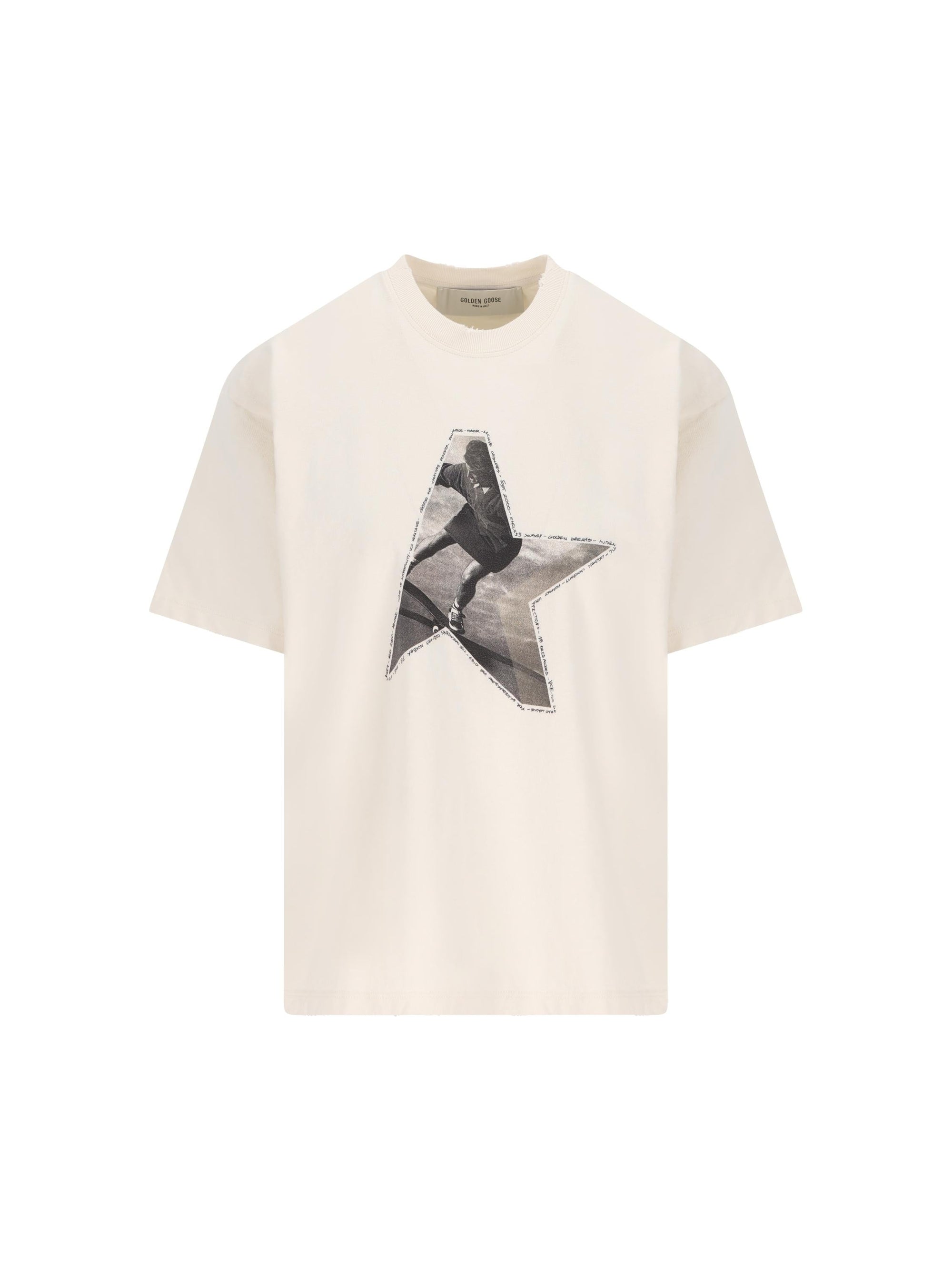 Оригінальна Cotton T Shirt Golden goose – боковий вид