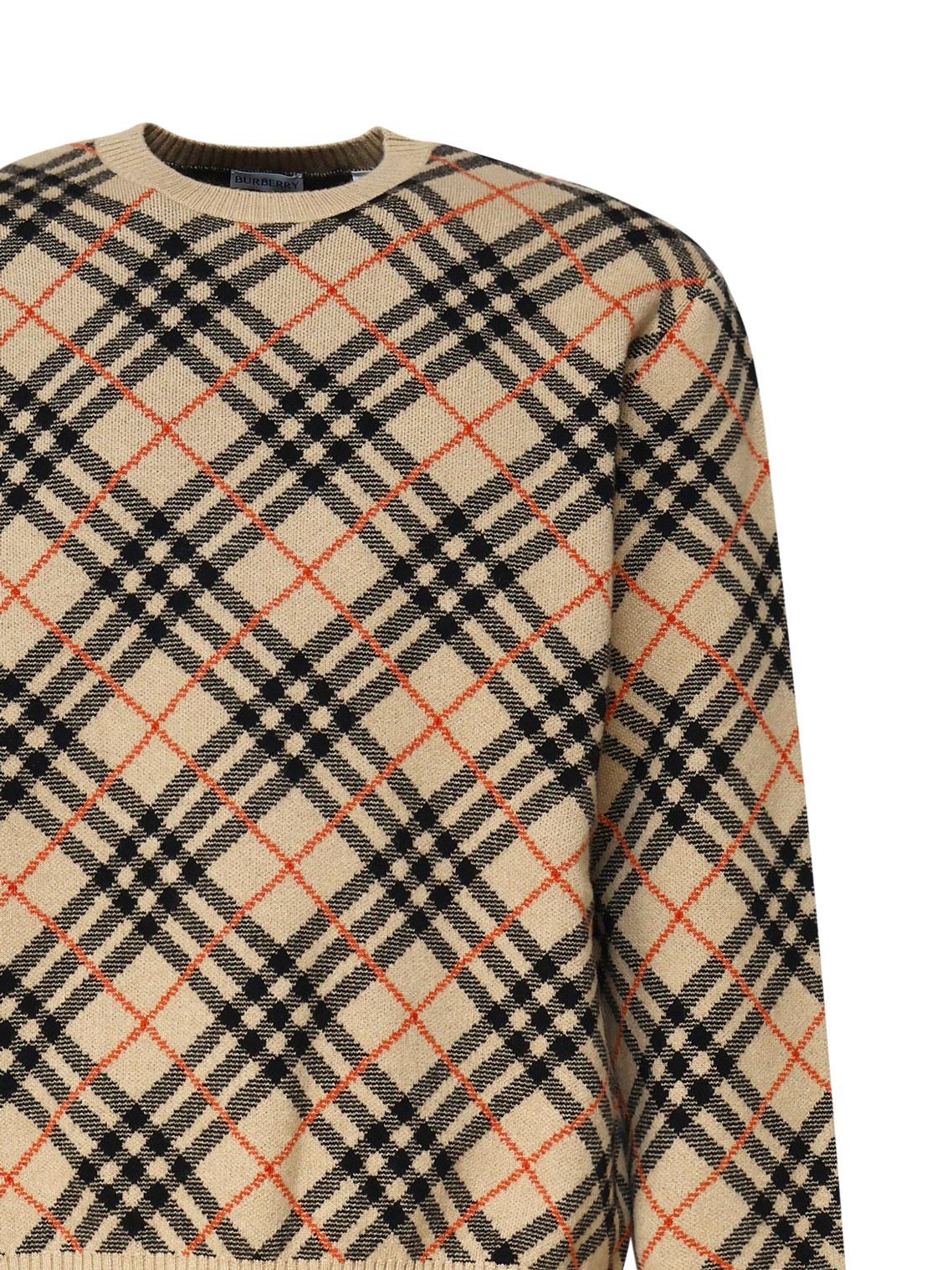 Maglioncino In Cashmere Check All-Over Burberry – Гарантія оригінальності – вид ззаду