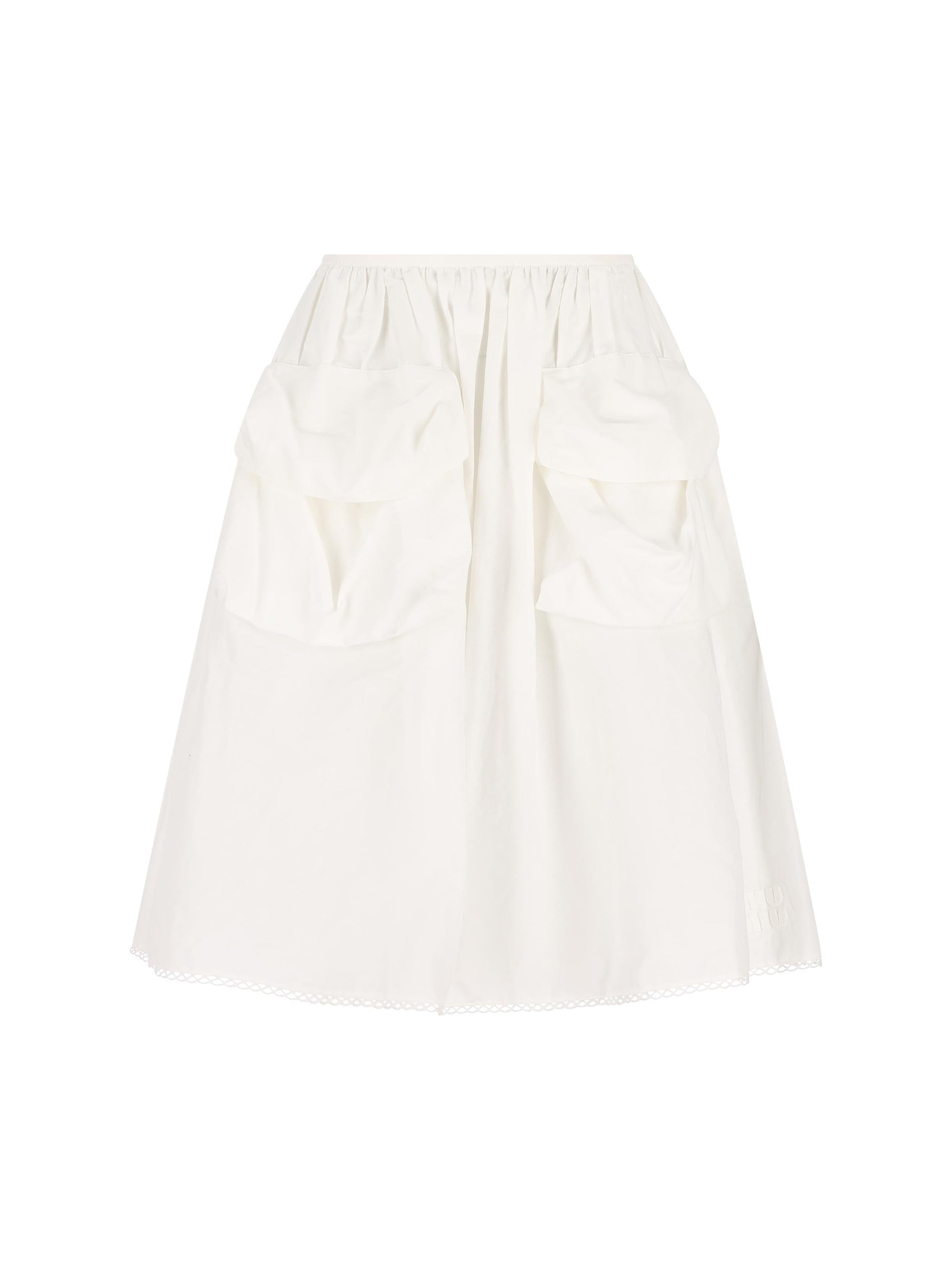 Cotton Blend Skirt Miu miu оригінал – Купити в Україні – боковий вид