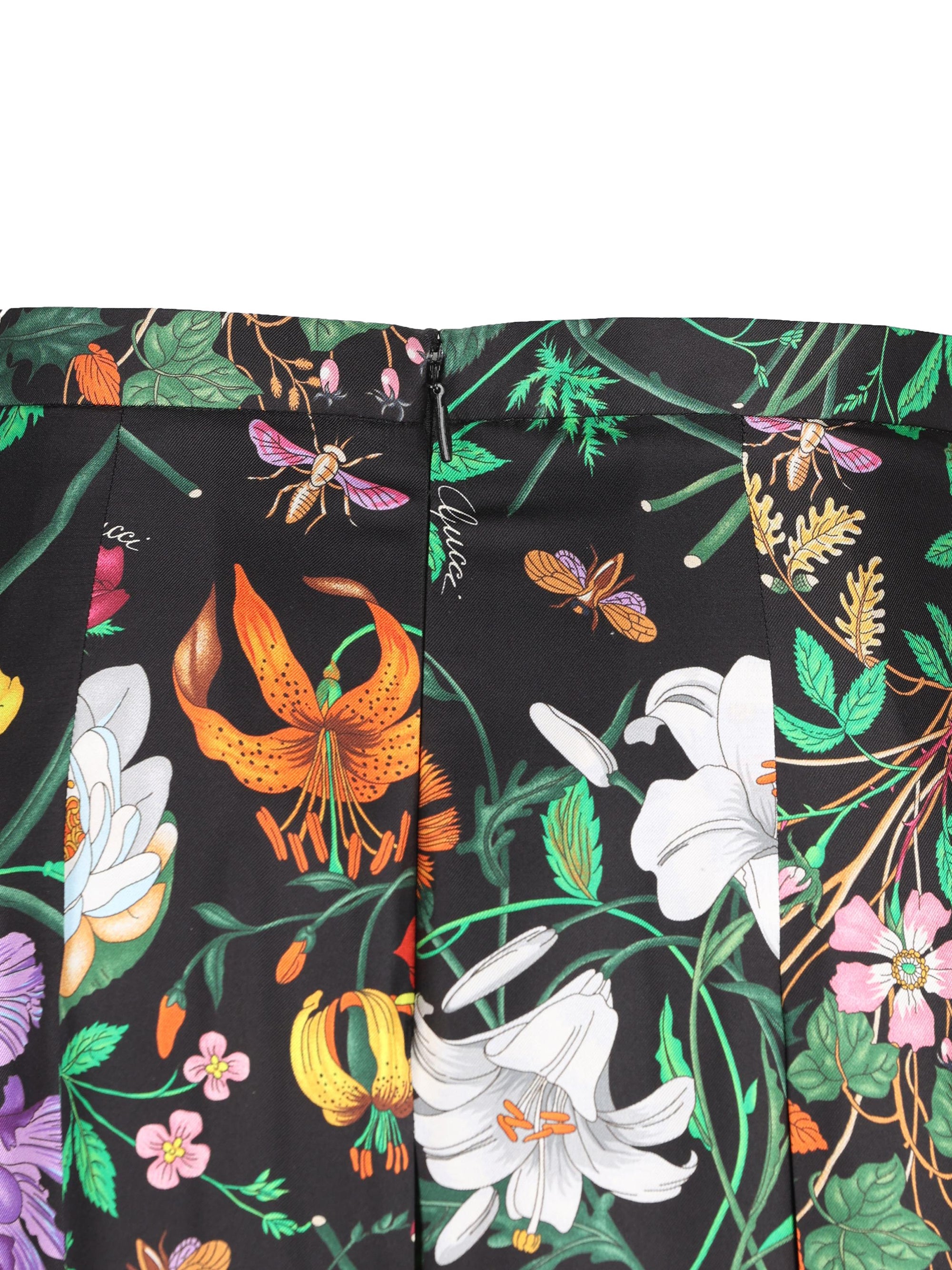 Pleated MIDI Skirt In Silk Gucci – Гарантія оригінальності – збільшений вид