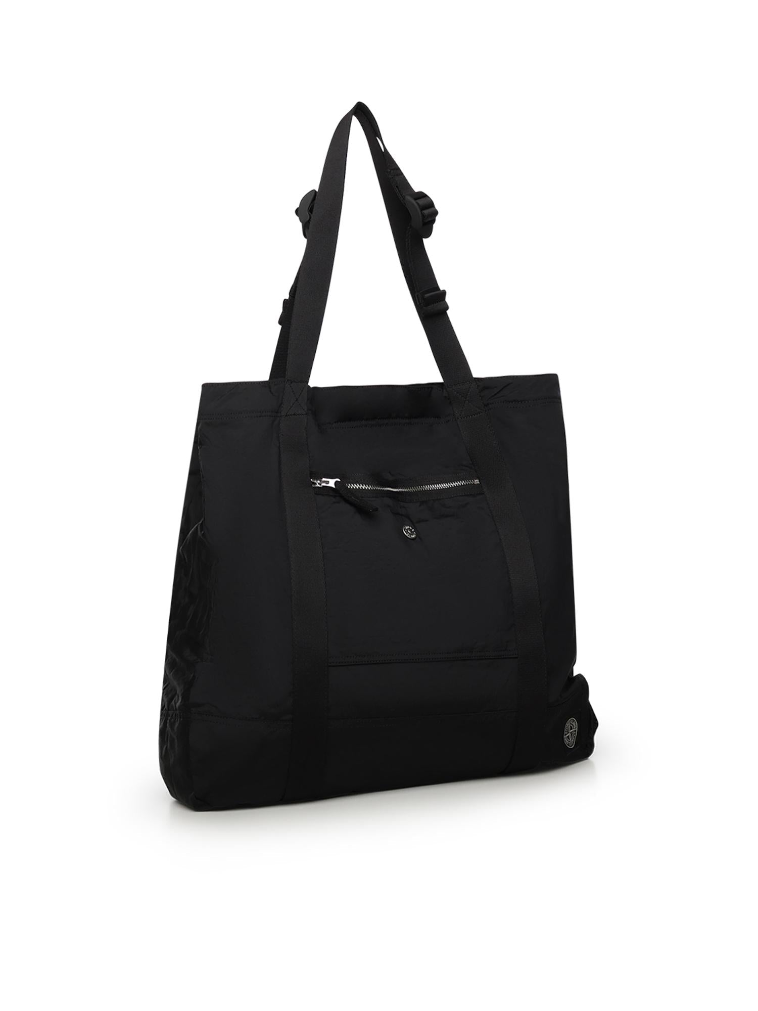 Tote Bag In Nylon Con Logo Stone island – Гарантія оригінальності – вид ззаду
