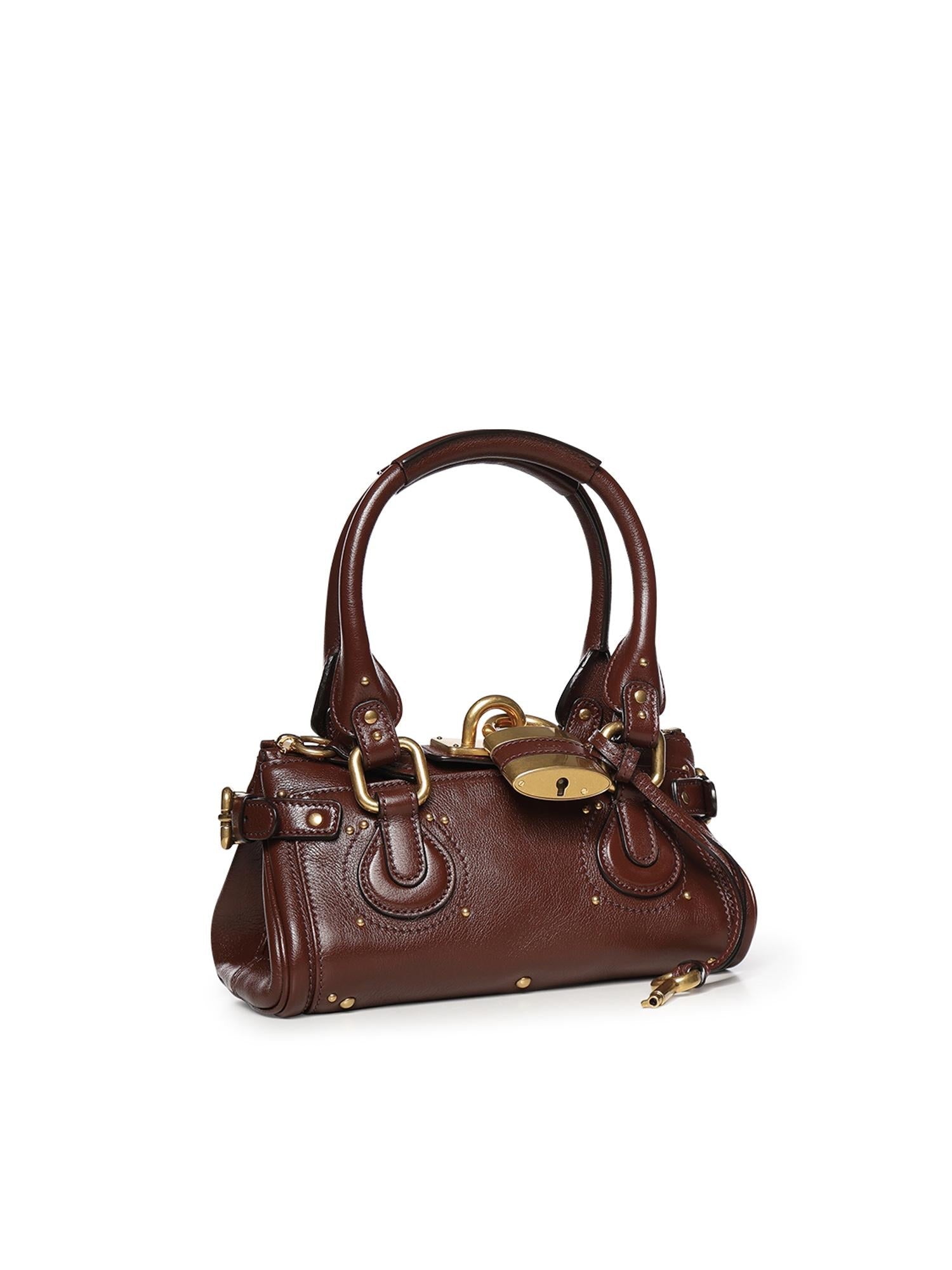 Borsa Paddington Piccola In Pelle Granata Chloe оригінал – Купити в Україні – вид ззаду