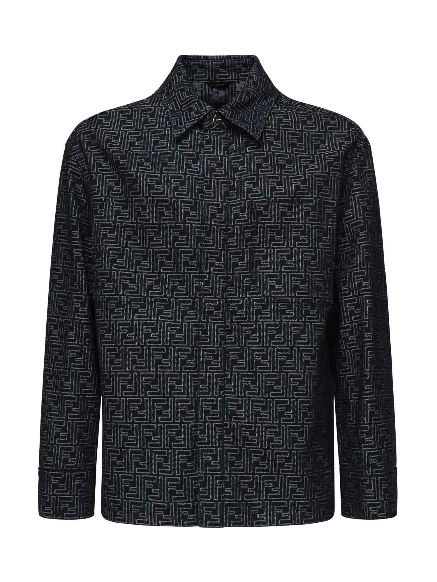 Giacca In Denim Ff Jacquard Fendi оригінал – Купити в Україні – боковий вид