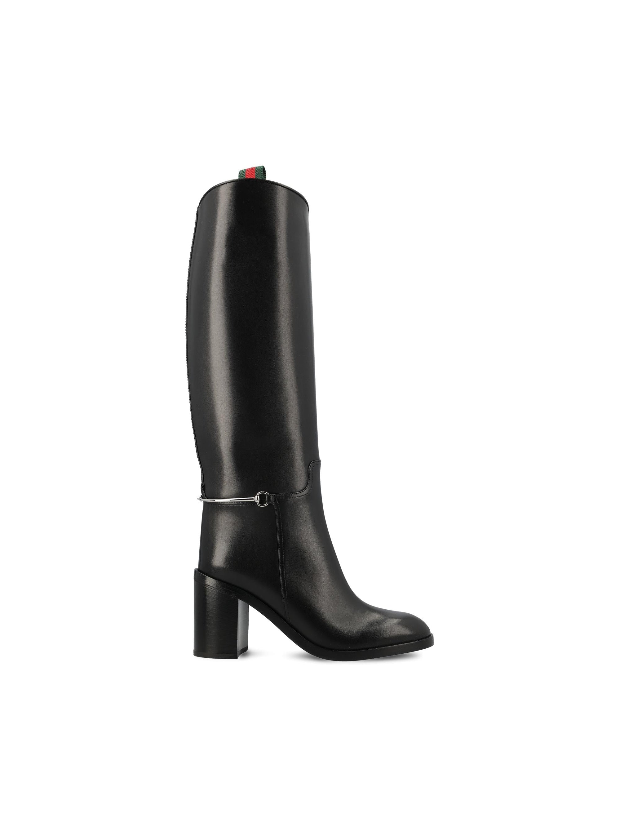 Buckle Leather Boot Gucci оригінал – Купити в Україні – боковий вид